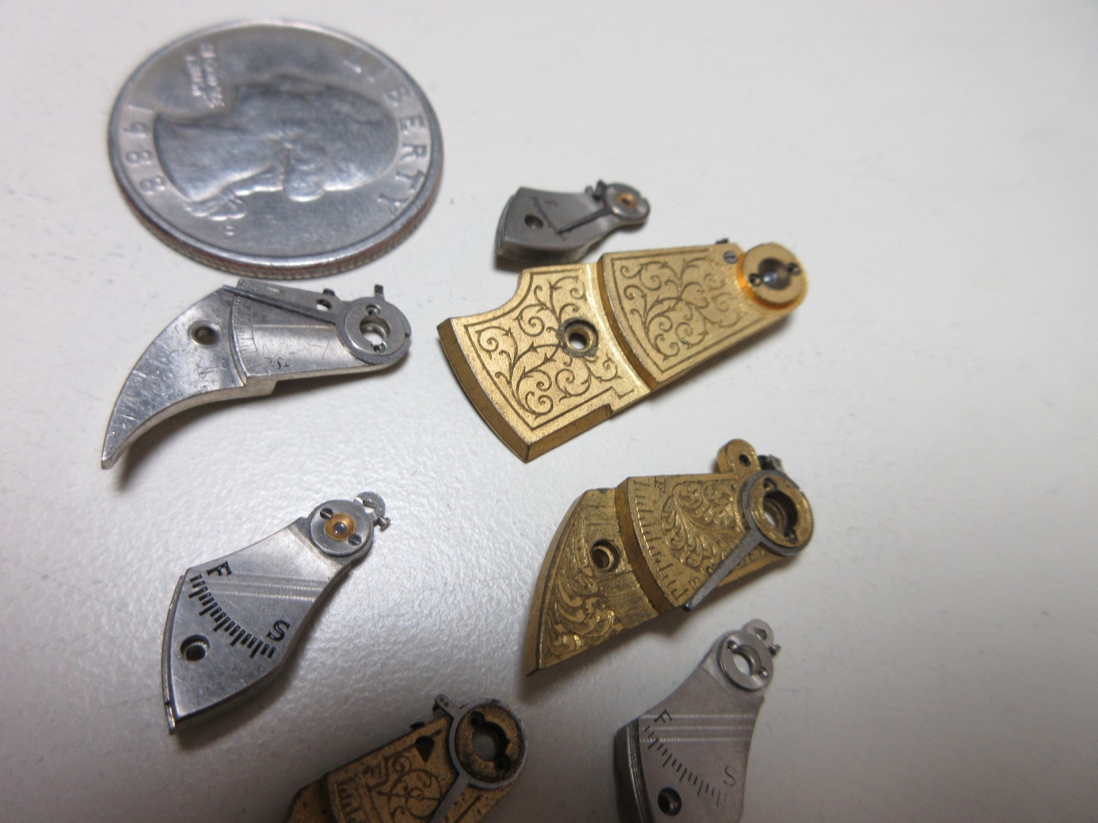 VTG LOT OF POCKET WATCH BALANCE COCKS BRIDGE WATCHMAKER REPLACEMENT PARTS #1