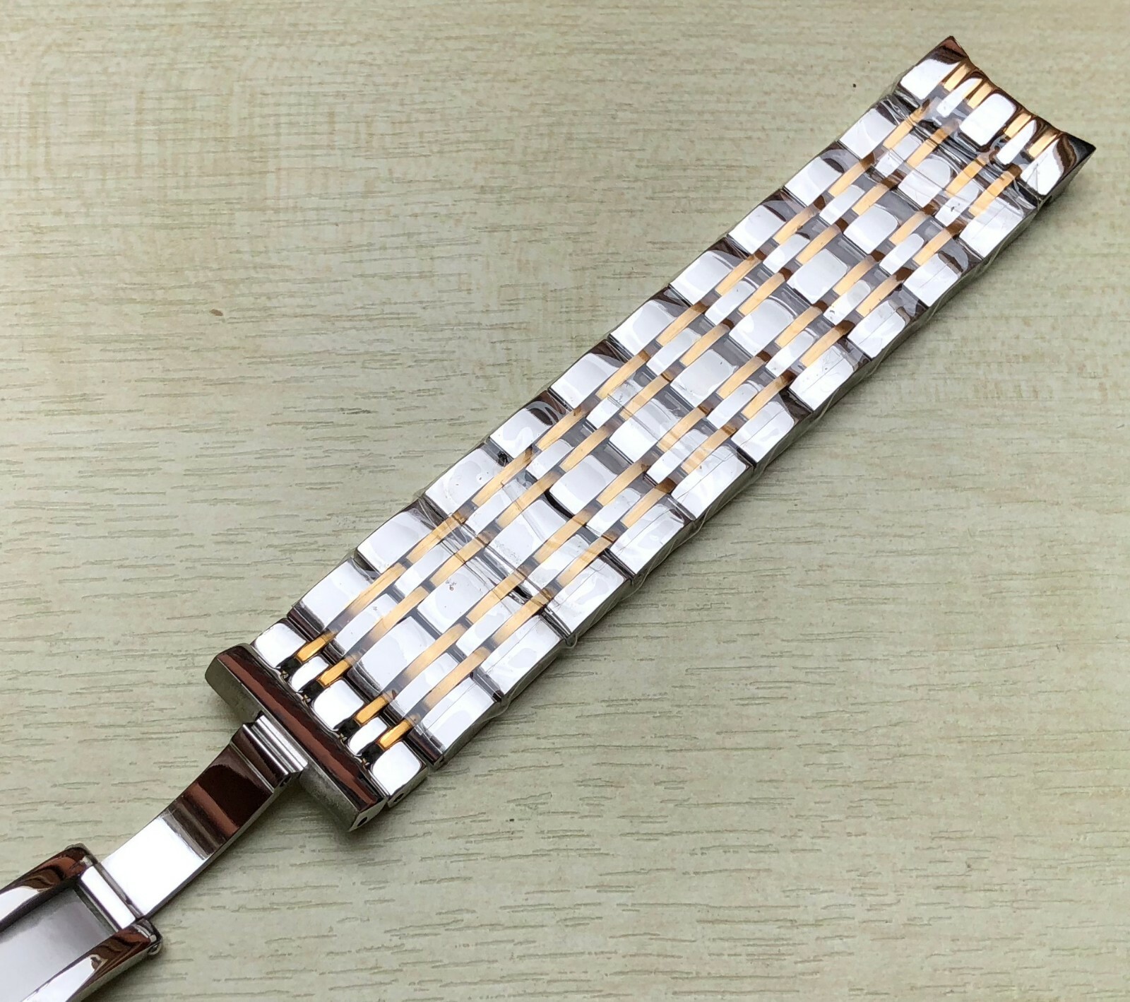 19mm TWO-TONE Strap Fits Tissot Carson T085407A T085410A Bracelet/Band Watch