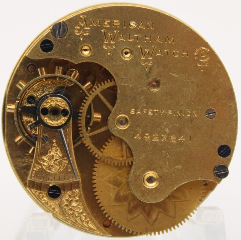 1891 WALTHAM POCKET WATCH MOVEMENT 4923641 GRADE: J 6s 7j (SR)