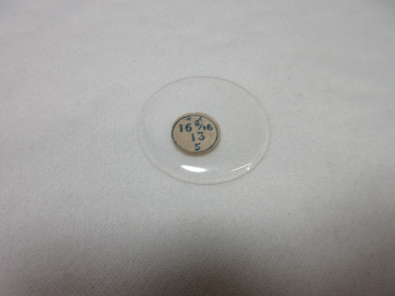 GLASS POCKET WATCH CRYSTAL WATCHMAKER SIZE 16 8/16 REPLACEMENT PART #0103