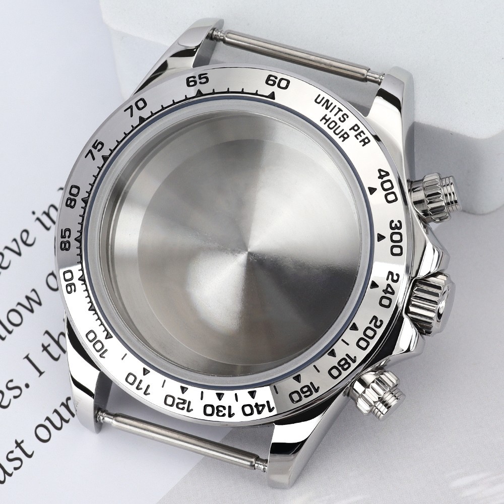 Multi-functional Tachymeter Bezel 39mm Pilot Watch Case Sapphire For Seiko VK63