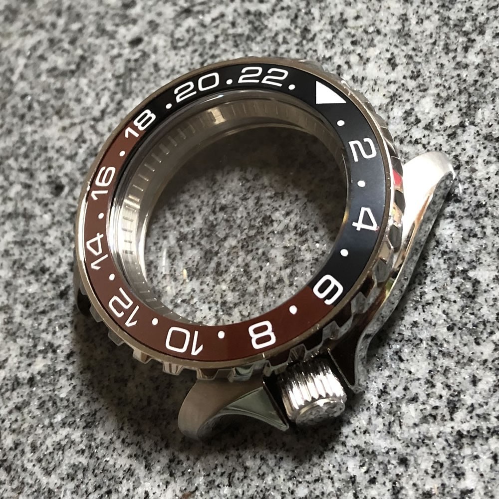 LEVEL7 SEIKO MOD Ceramic Bezel Insert GMT 24H Black Coffee SKX007 SKX009 Used