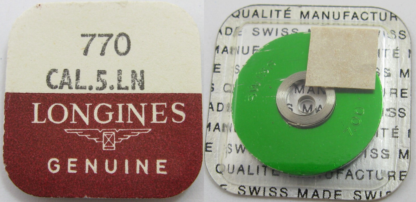 Longines 5LN watch part: mainspring * sealed * #770