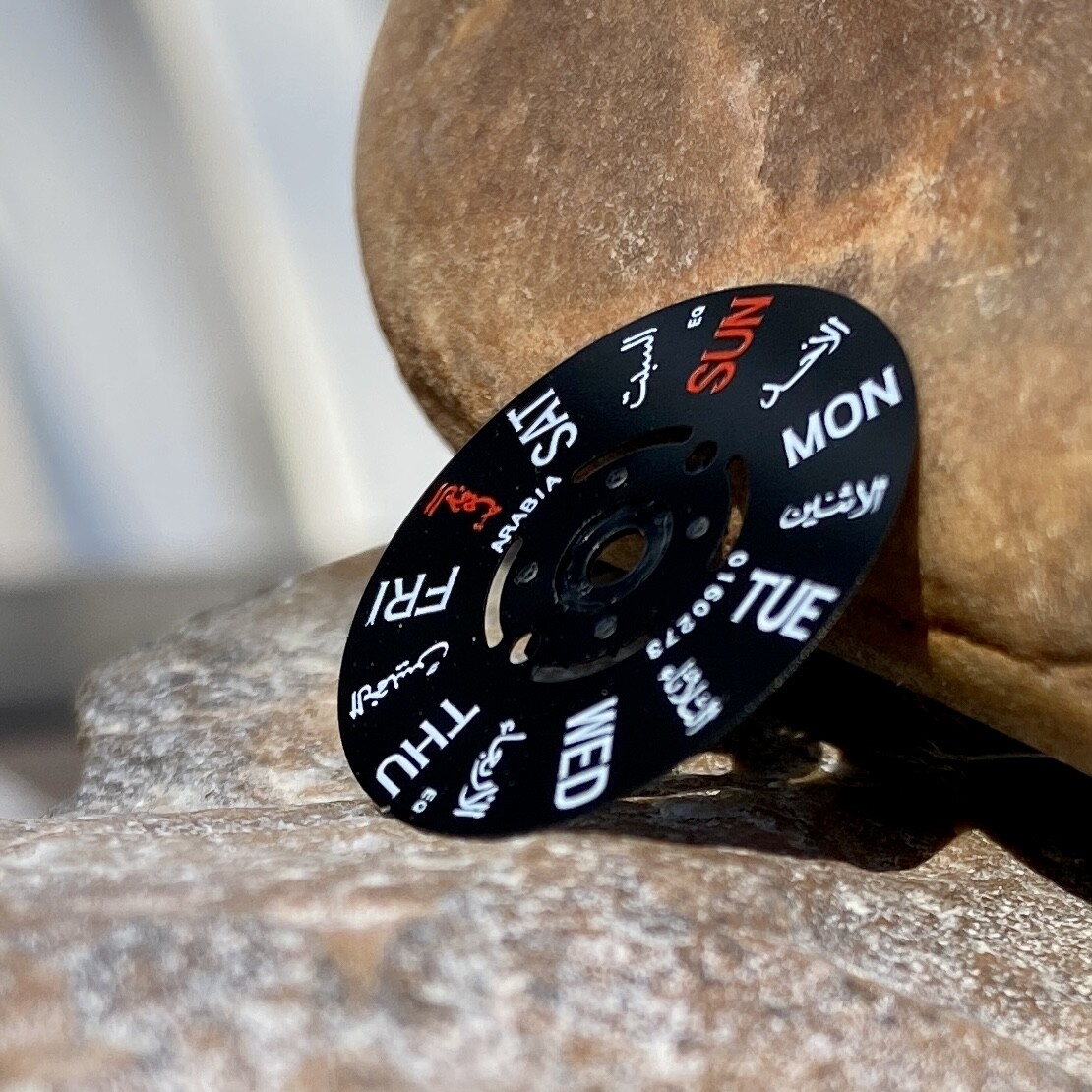 Genuine Seiko Black Day Wheel Disc 3 o’clock from 7S36 English+Arabic~US Seller