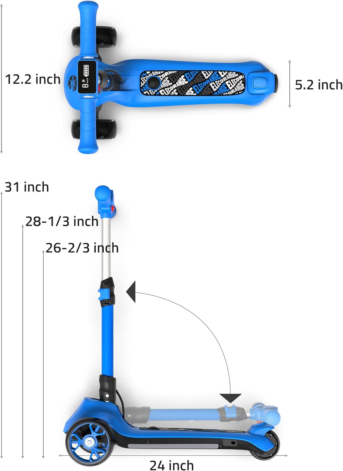 T200/T500 Balance Electric Scooter for Kids Age 4-9, 2 Types Front Wheels, Elect