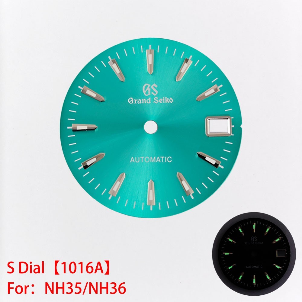 For Seiko GS 28.5mm Watch Dial No Luminous Fit NH35 NH36 Movement Watches Faces