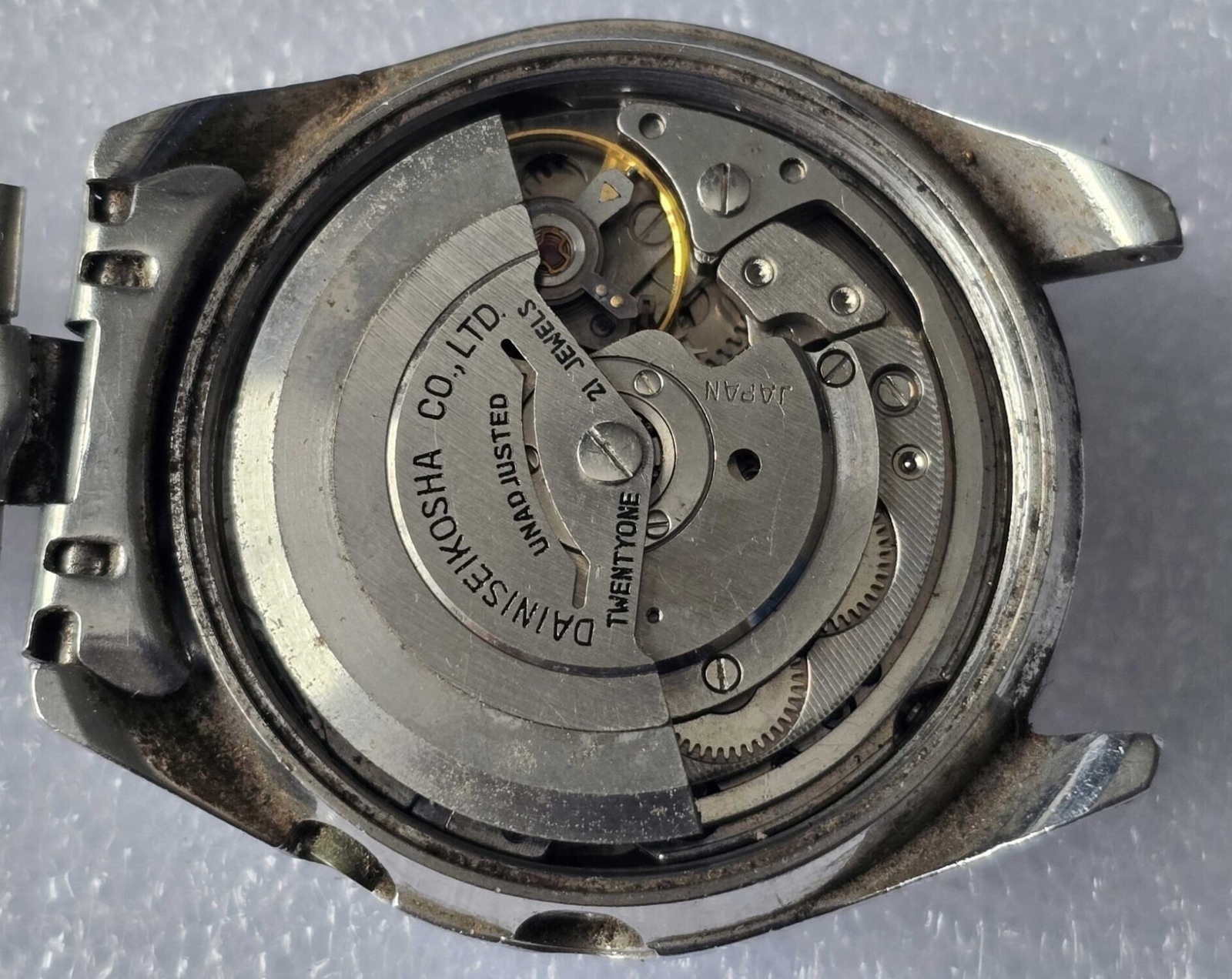 VTG DIANI SEIKOSHA BELL-MATIC Steel Watch. Ref: 4006-7029. Cal: 4006A. For Repai