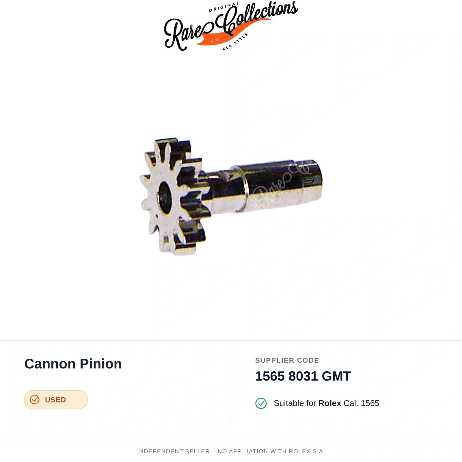 Used fit sprocket for Rolex (code 1565 8031 GMT) Cannon Pinion