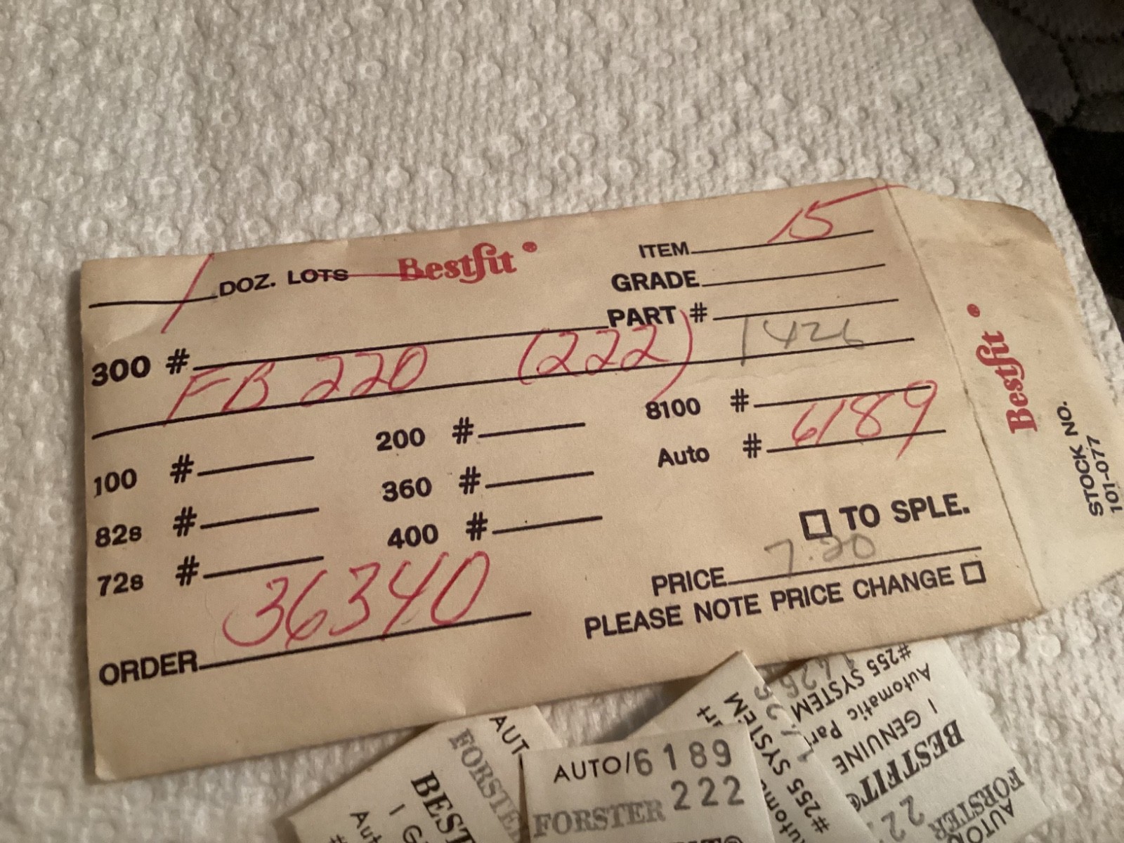 Assorted watch parts for stock