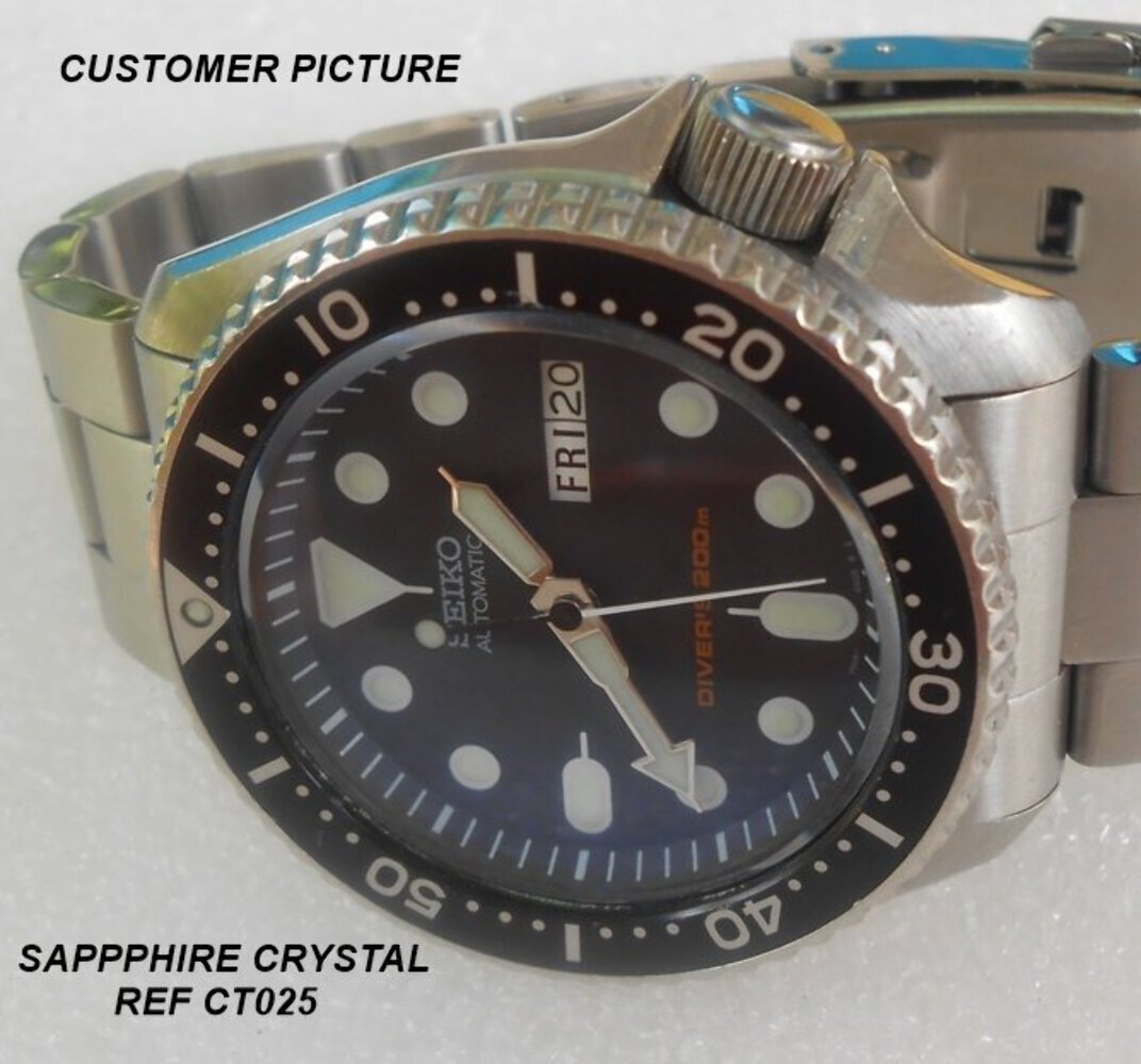 Watch Crystal Only for SKX007/SRPD Flat Sapphire Crystal – CT025