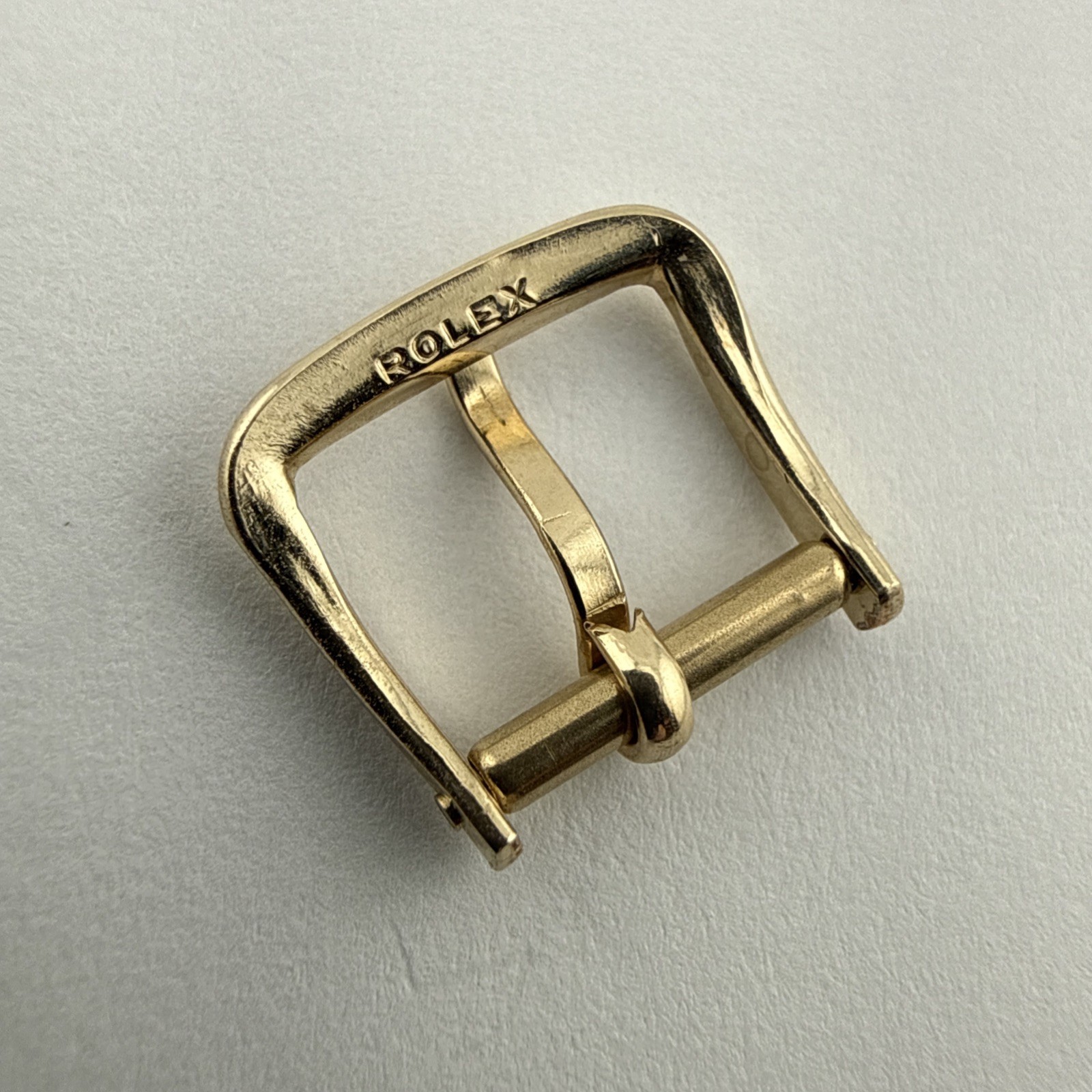 Genuine Rolex 9.5mm Wristwatch Band Gold Plated Tang Buckle New Old Stock