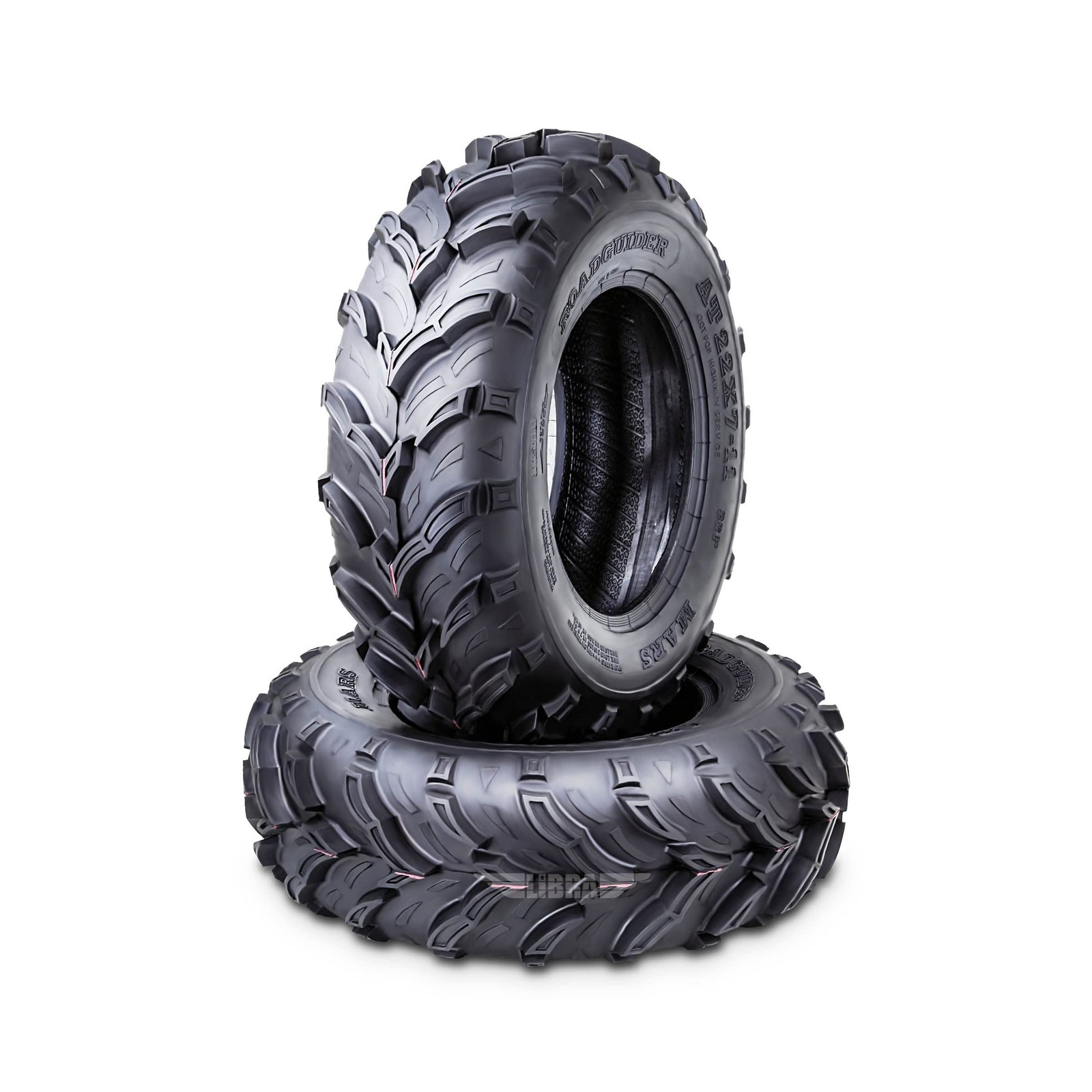 ROADGUIDER Set 2 Road Guider ATV Mud Tires 22×7-11 22X7X11 6PR 20mm deep trea…