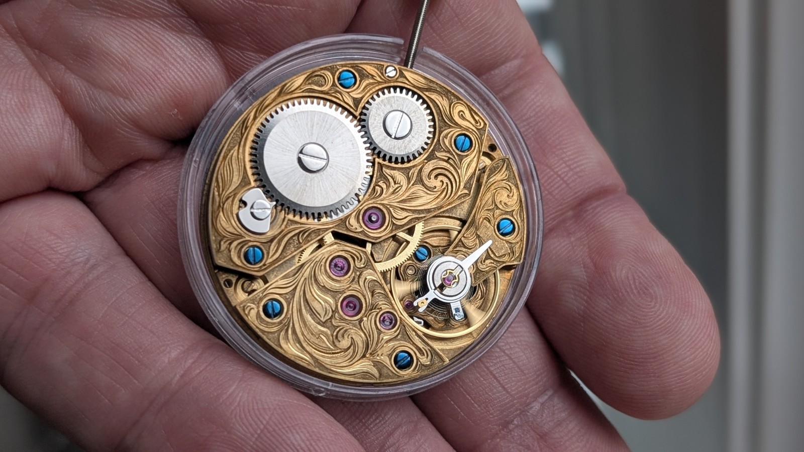 New ST3600 Mechanical Watch Movement – Hand-Engraved, Gold-Plated (6497)