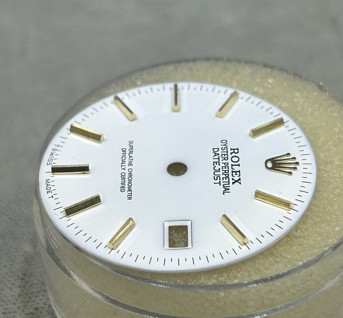 Rolex Mens Datejust White Stick Marker Dial Models 16013 16233 16203 Refinished