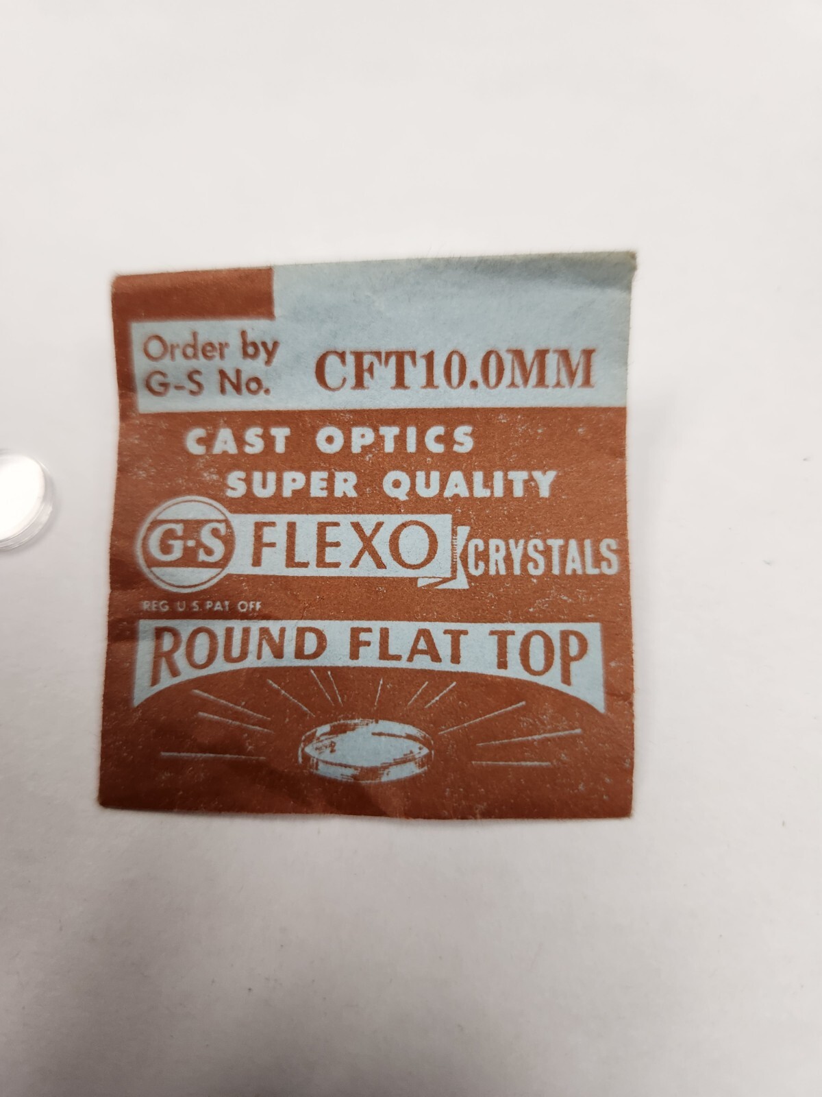 Vintage G-S Super Quality Flexo Round Flat Top Watch Crystal CFT 10.0mm