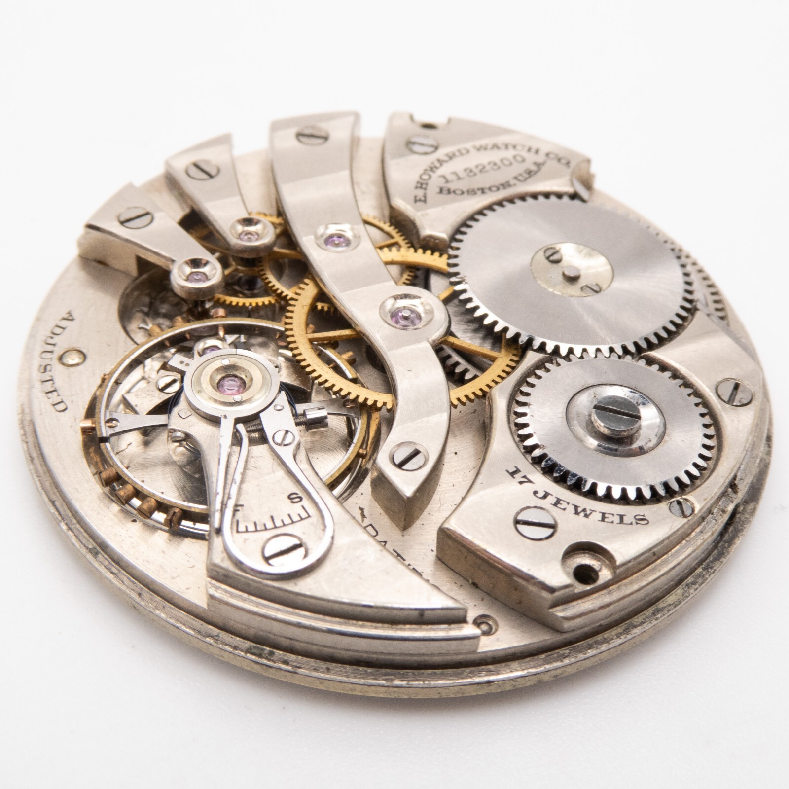 E. Howard Series 7 Model 1908 12-Size 17j Antique Pocket Watch Movement