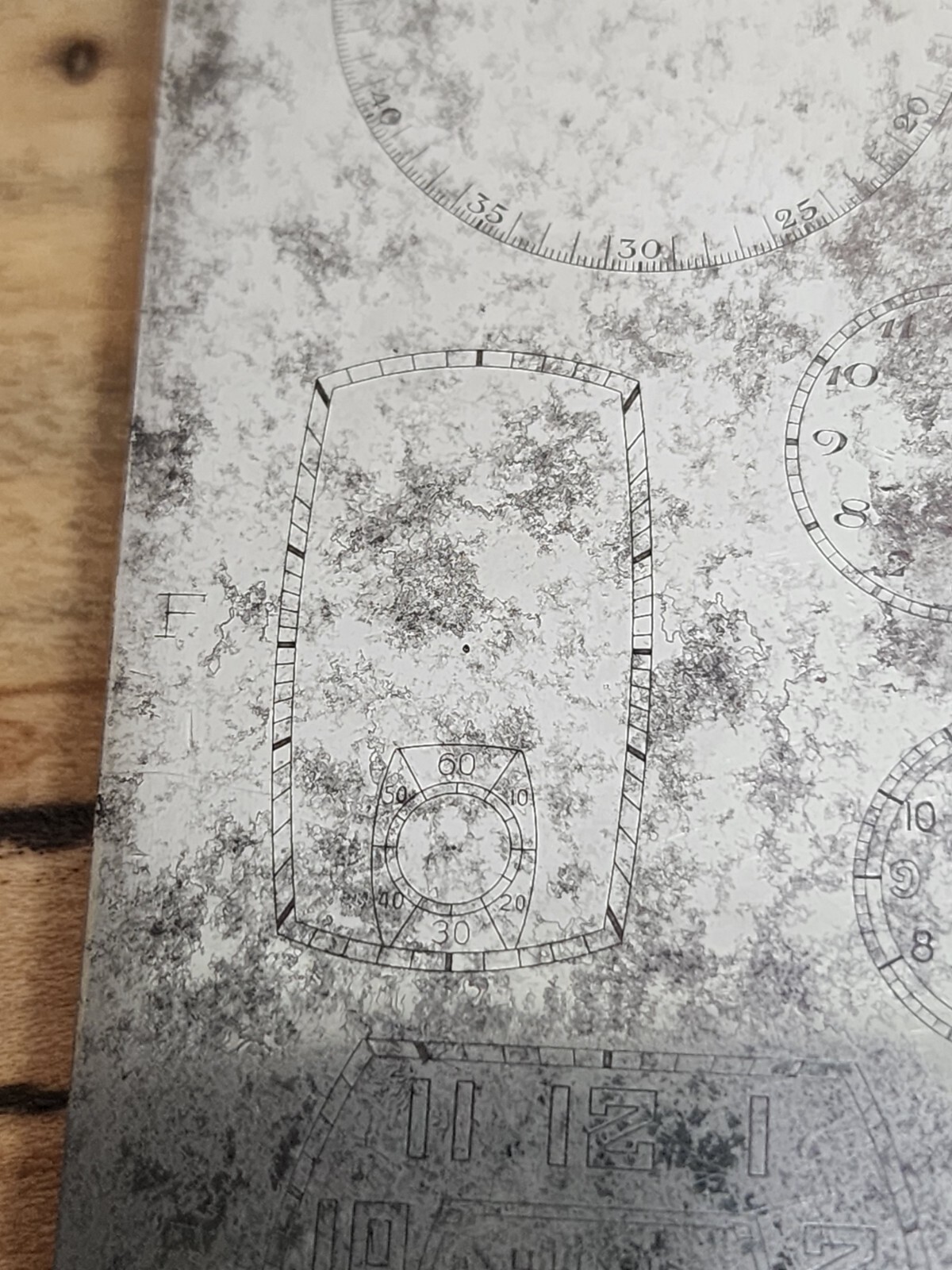 Vintage Multi Dial Printing Plate Illinois Gruen Seeland Croton Longines U164