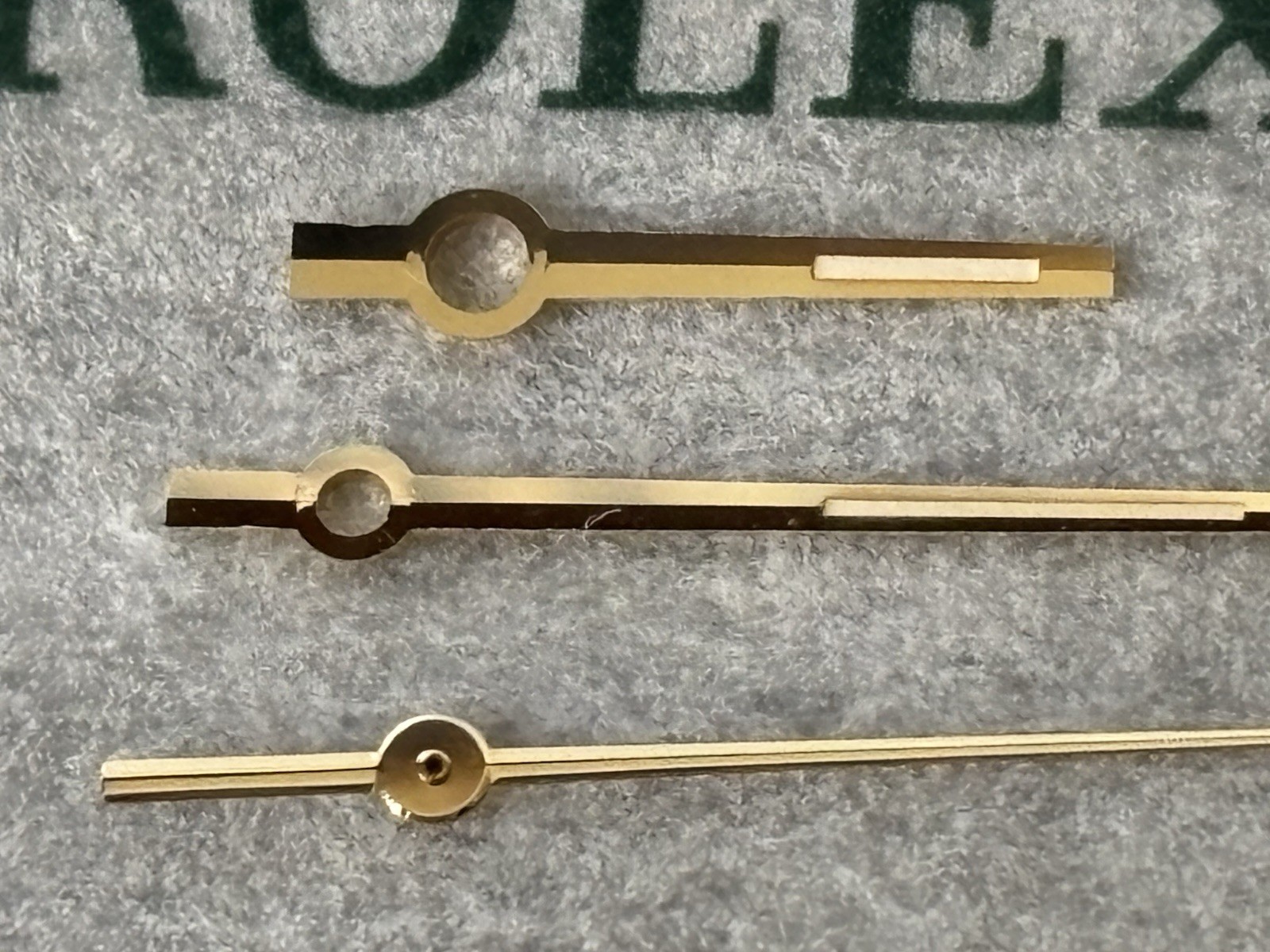 Rolex Genuine Set Of Gold Hands For Cal: 3135,3035 Model 16233 Excellent Conditi