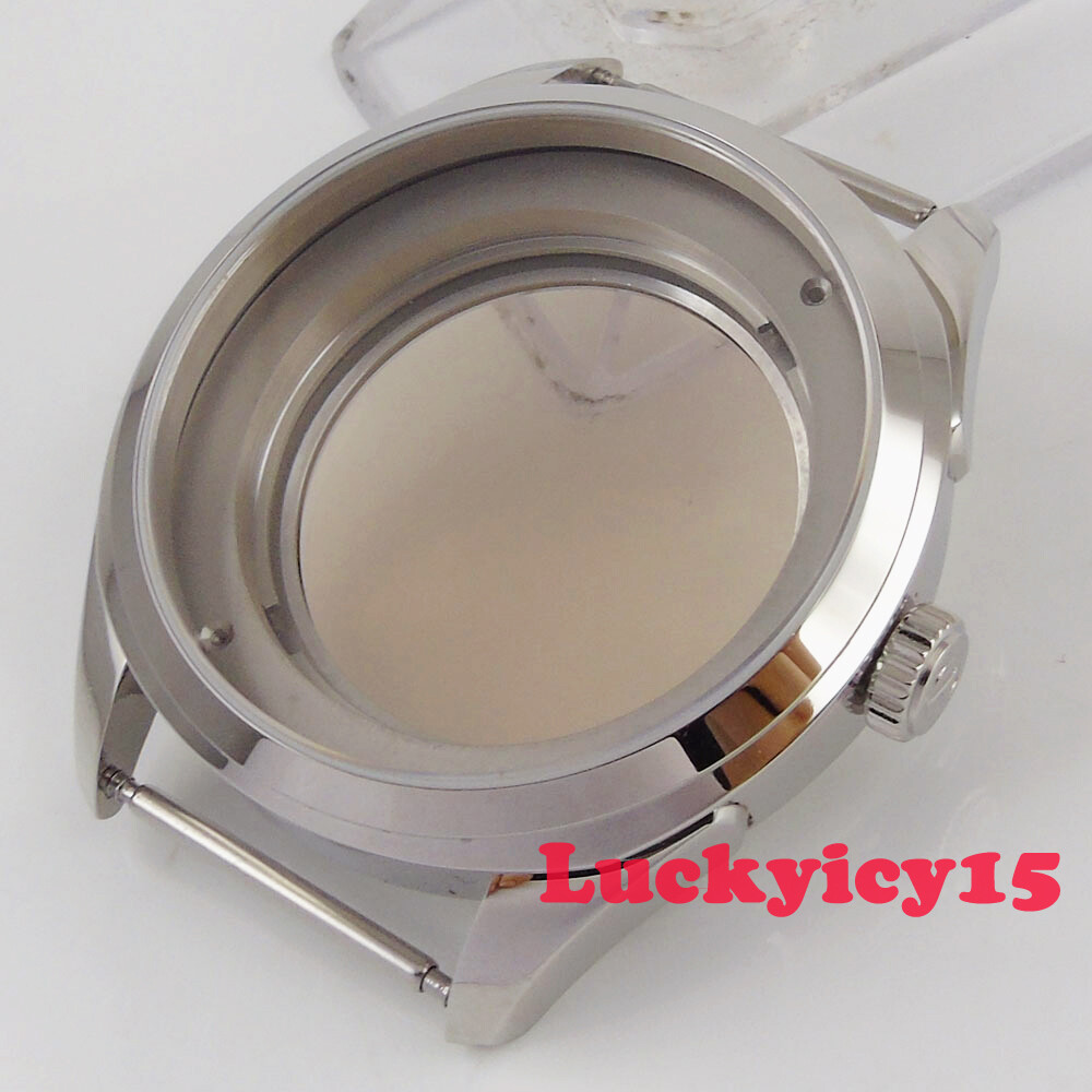 PARNIS sapphire glass 42mm watch case fit for NH35 NH36 movement waterproof