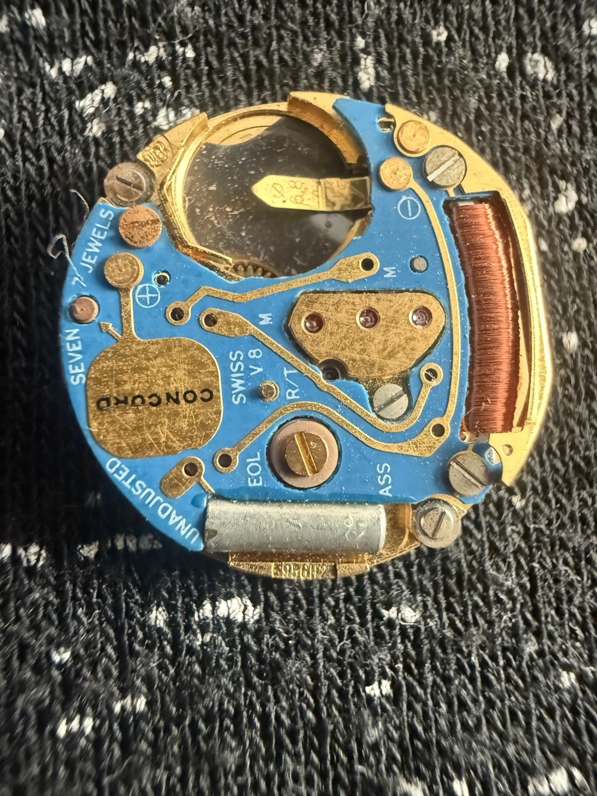 Gents Concord Saratoga dial and movement