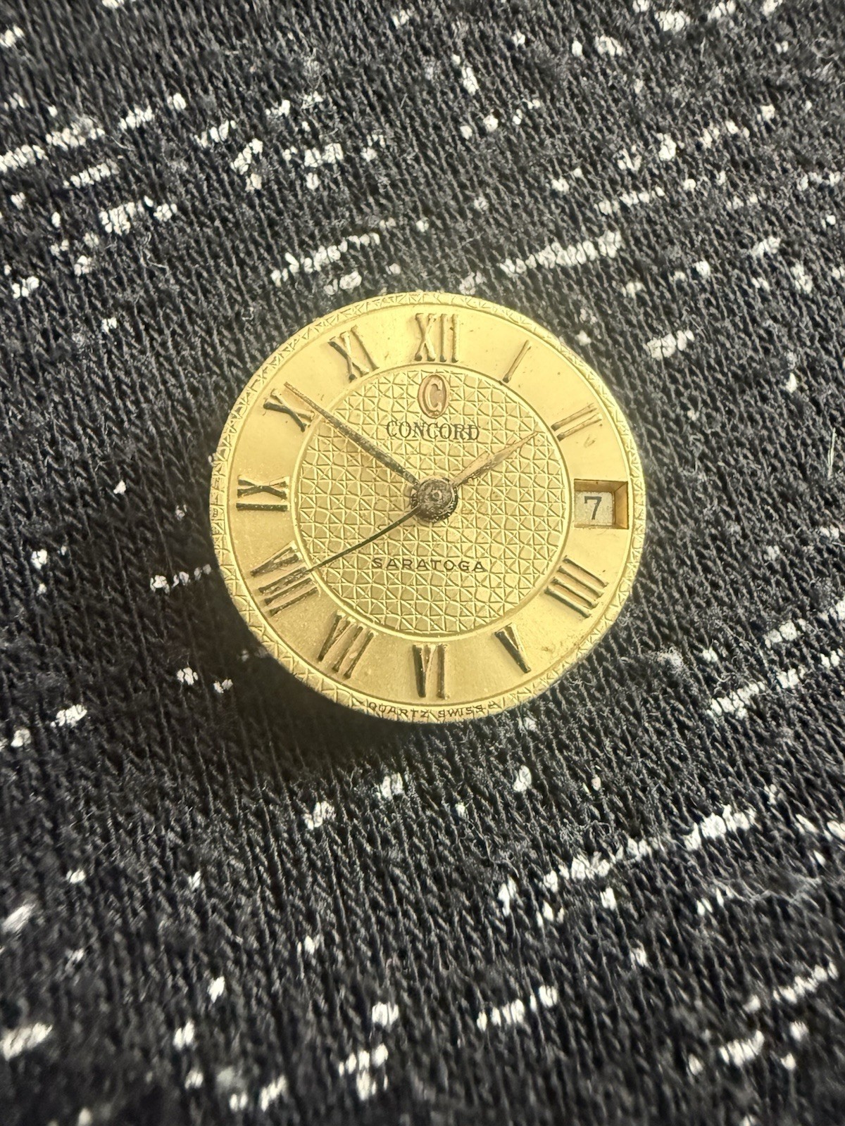 Gents Concord Saratoga dial and movement