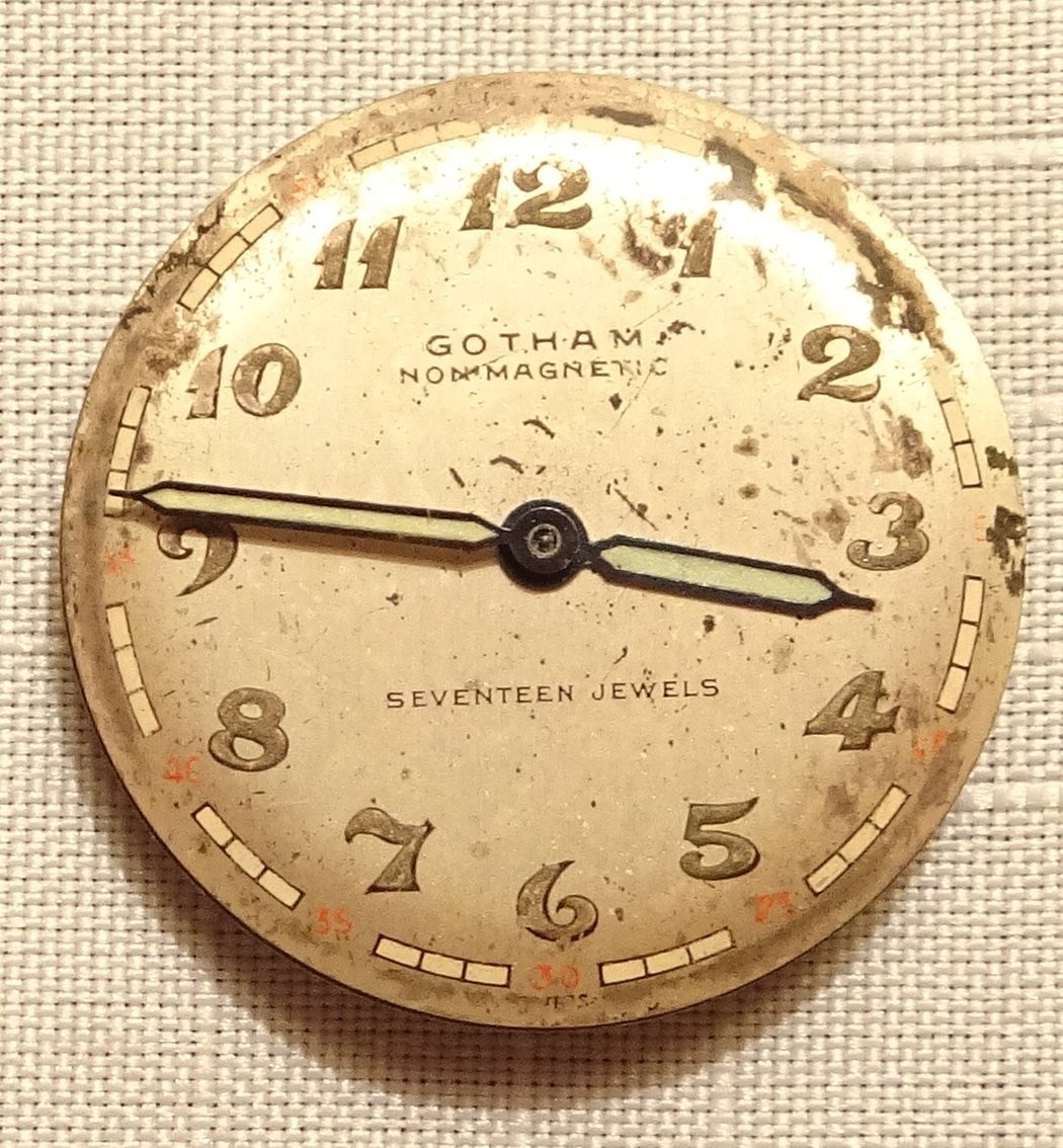 Gotham Wristwatch Movement 17J Men’s Antique Parts or Repair Model XMPD