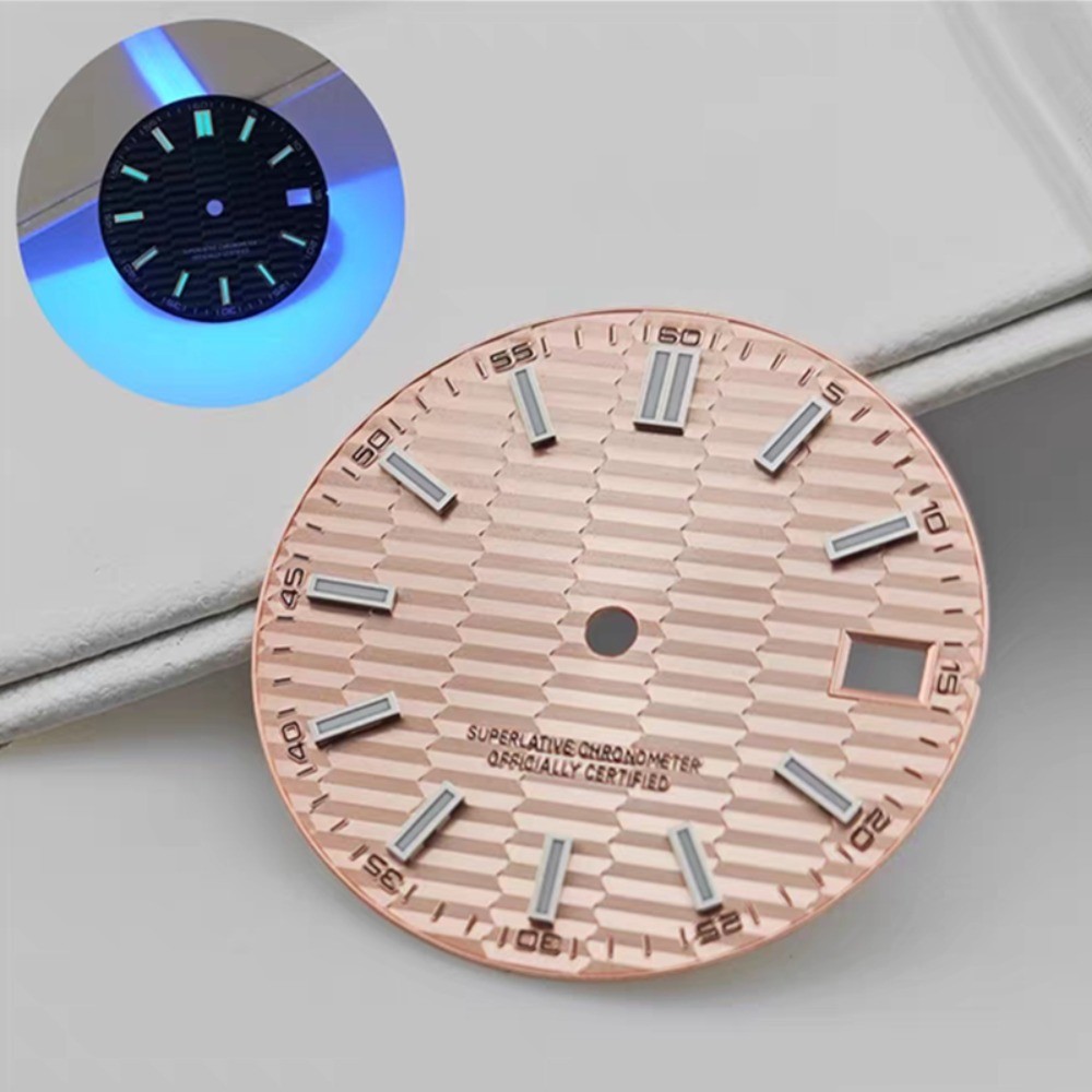NH35 Dial 28.5mm Blue Stripe Dial Blue Luminous for NH35/36 Movement Watch Parts