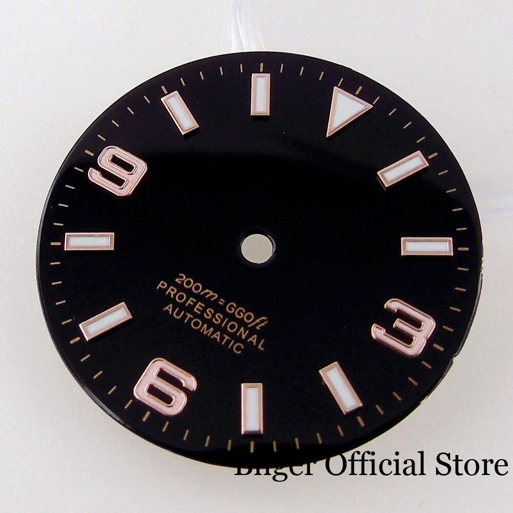 29MM Silver Red Black Watch Dial Face fit NH35A NH36A PT5000 MIYOTA ETA2824 Part