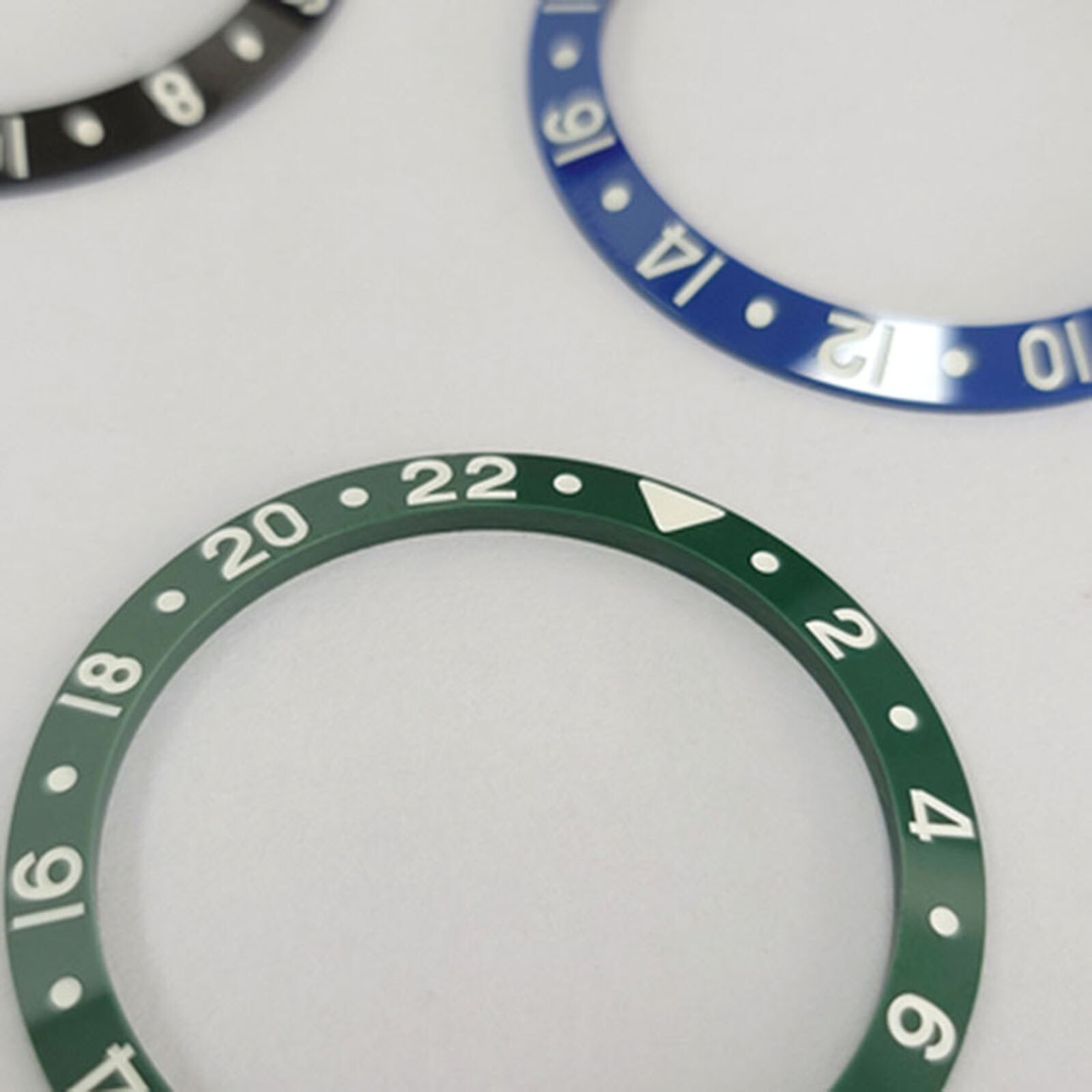 37.5mm Bezel Ceramic Watch Bezel Green Luminous Watch Repair Upgrade Parts