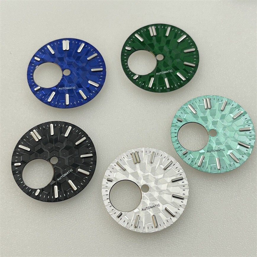 NH38 Dial 28.5mm Skeletonized Dial NH34 Dial Green LumeFits NH34/NH38 Movement