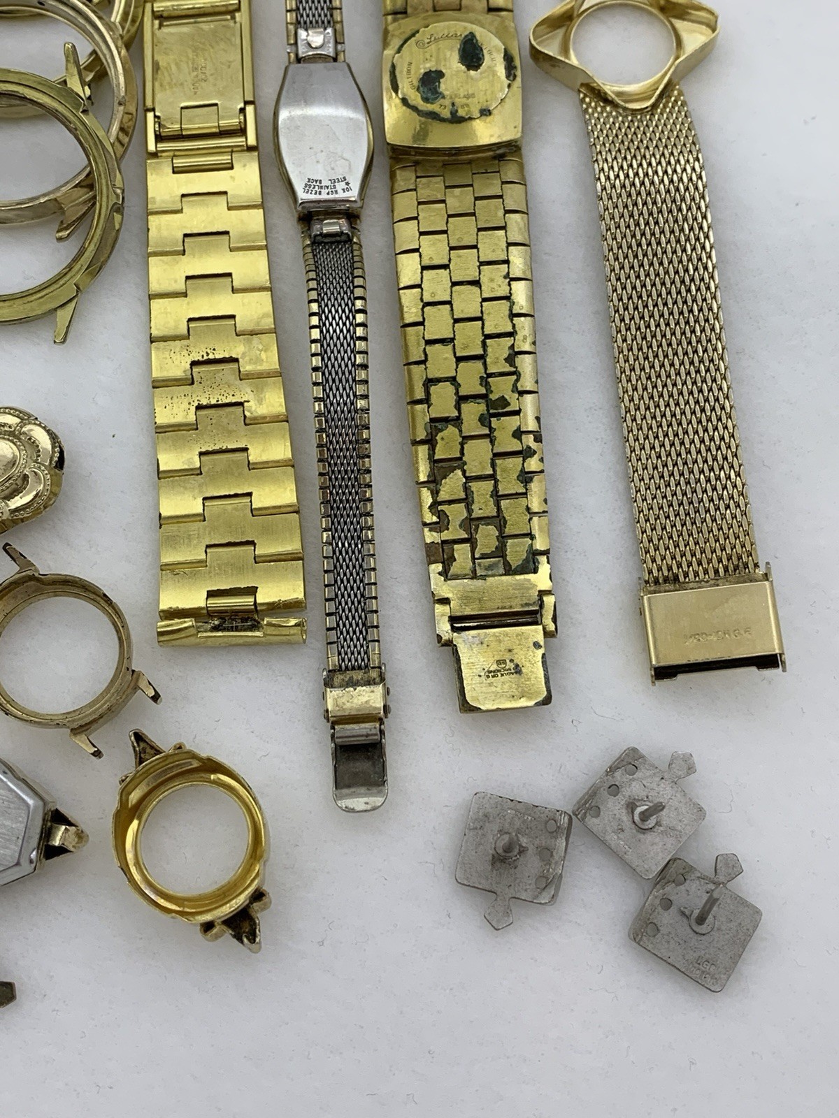 609 GRAMS Gold Filled RGP Plate Pocket Wrist Watch Case Scrap Lot & Other Pieces