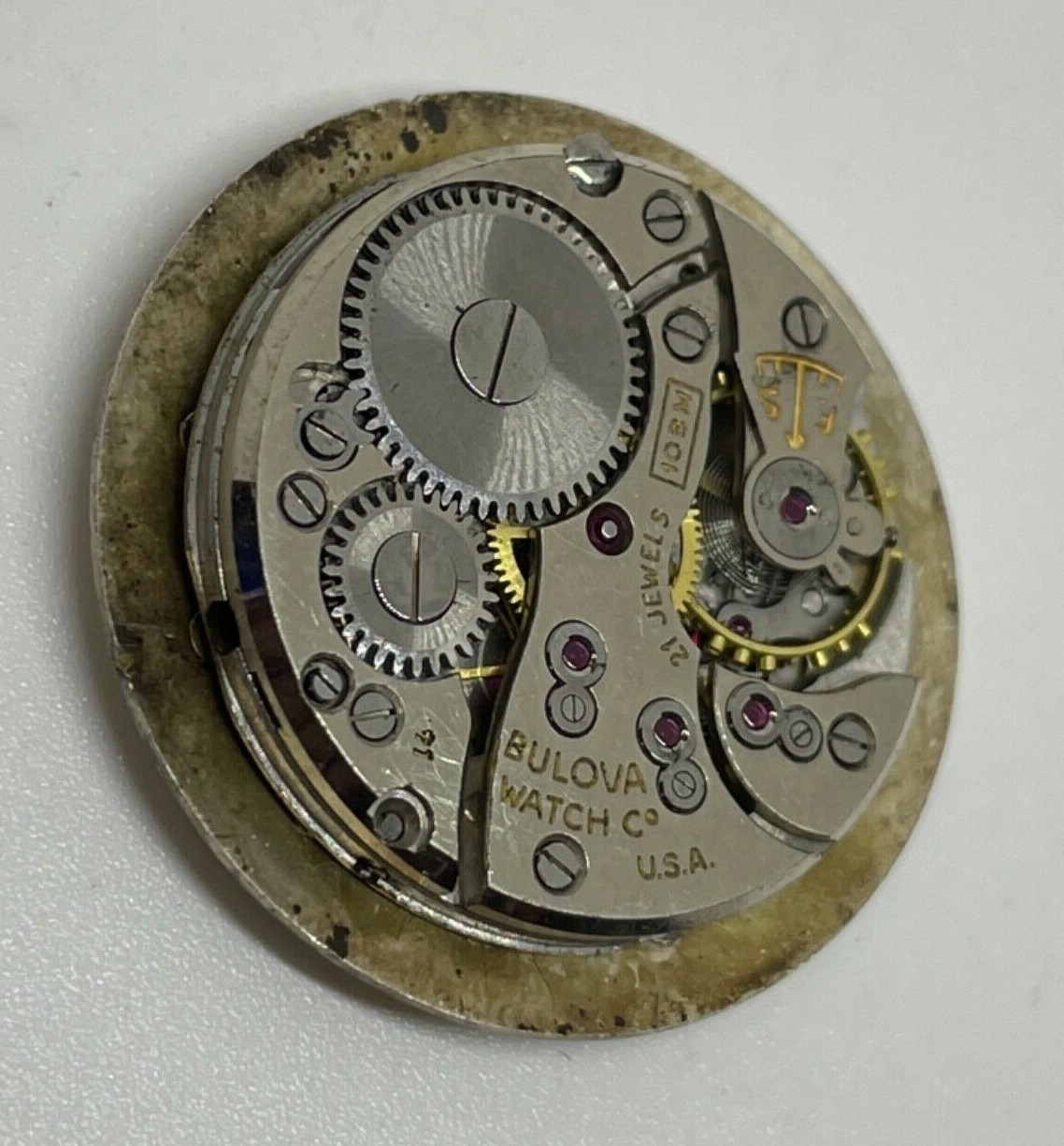 BULOVA 10 BM MOVEMENT 21 Jewels Diamond Dial
