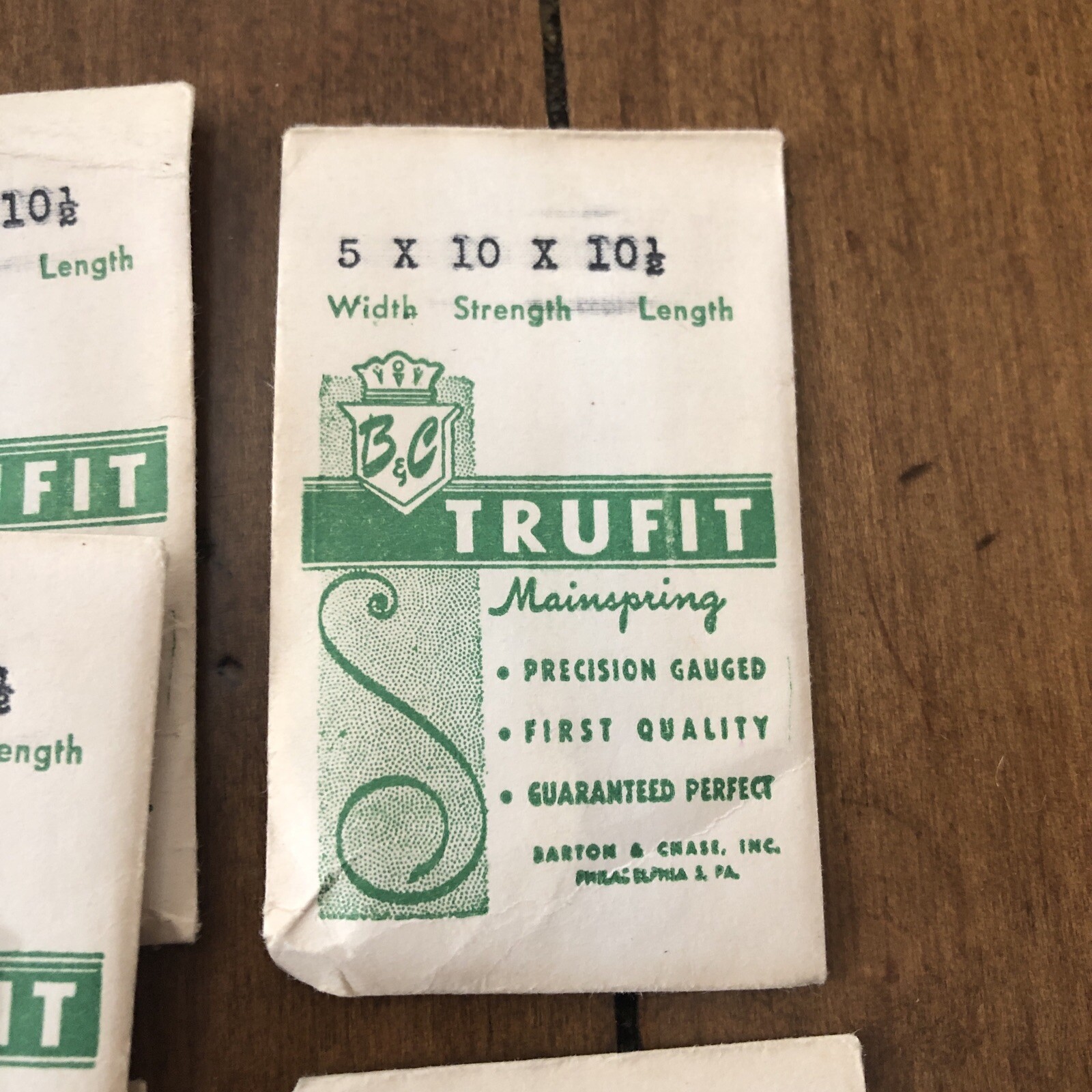 Vintage Lot of 7 Trufit Watch Mainspring size 5x10x10 1/2 Swiss