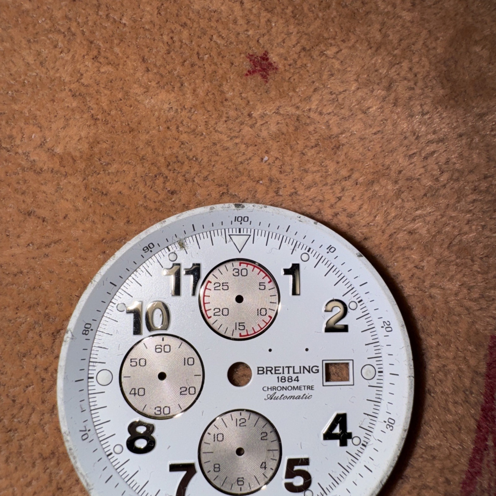 🔥 OEM Breitling White Chronograph Dial Automatic Date 3 Sundial Chronomat Style