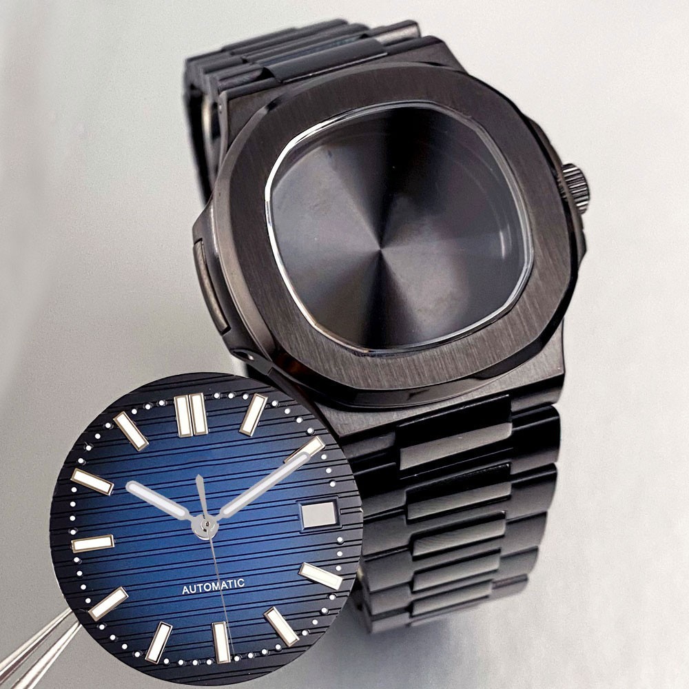NH35A 40mm Square Watch Case Sapphire Crystal for NH36 NH38 NH70 Waterproof