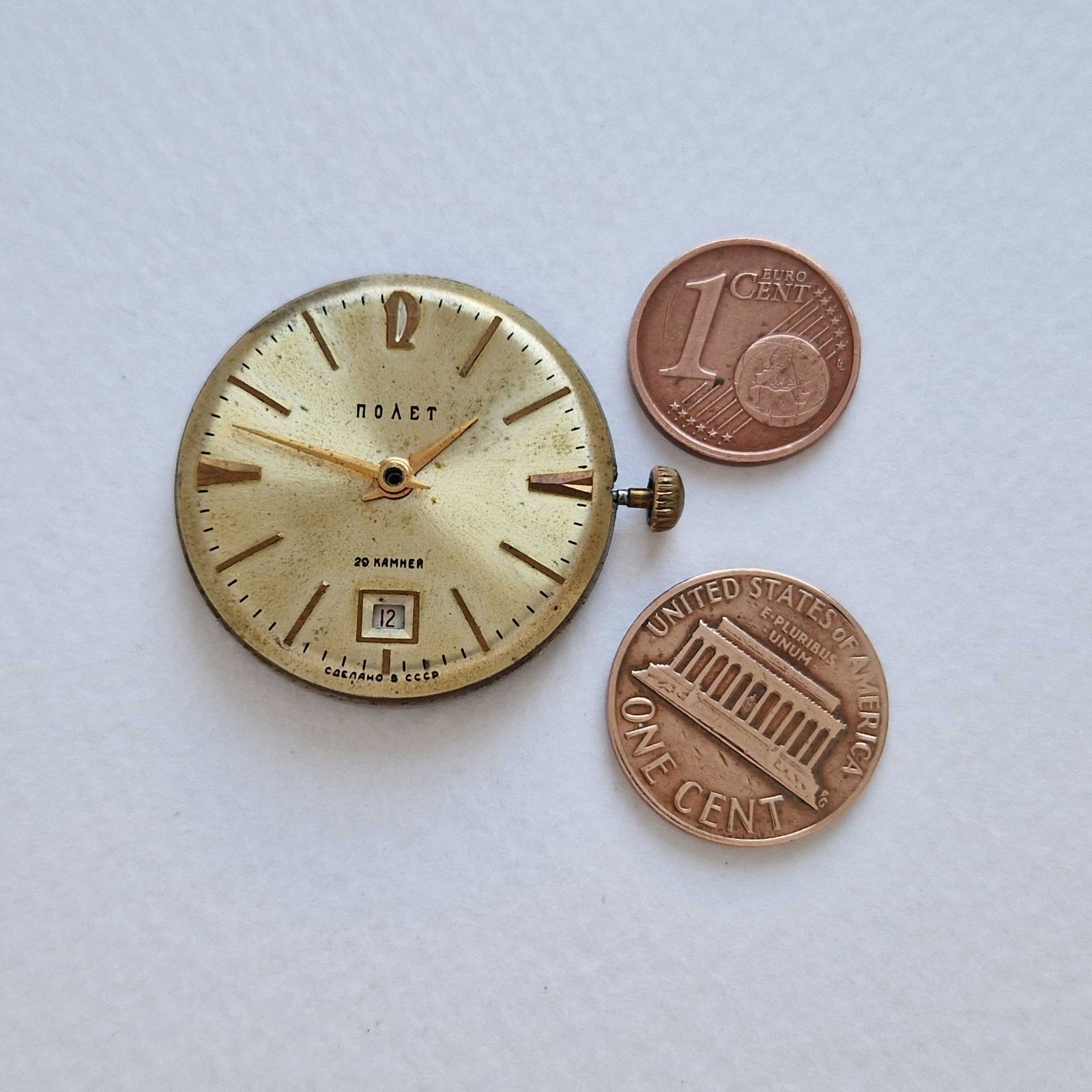 Poljot De Lux Avtomatic 29 Jewels Wrist Watch Movement Cal 2416. USSR