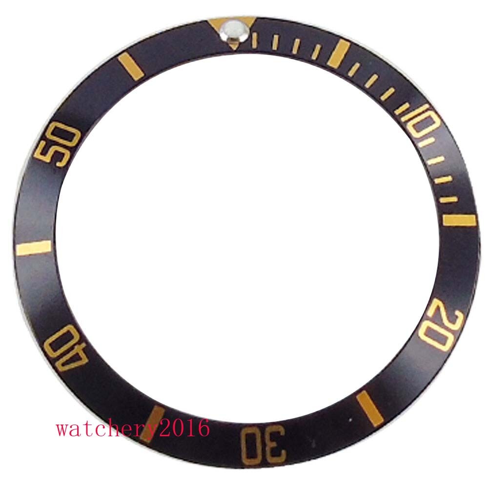 38mm black blue red Aluminum alloy bezel insert for 40mm SUB parnis mens watch