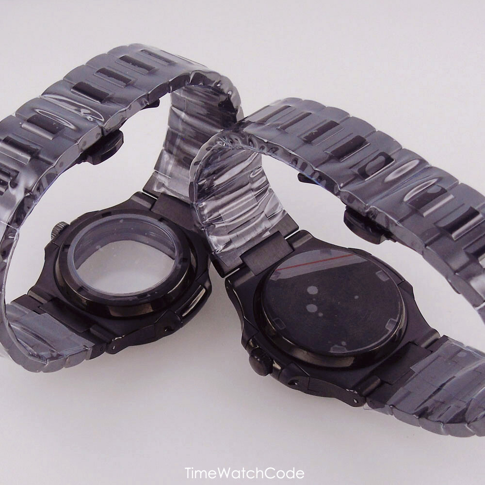 NH35A Watch Case Black PVD for NH36 NH70 10BAR Waterproof 40mm Sapphire Crystal