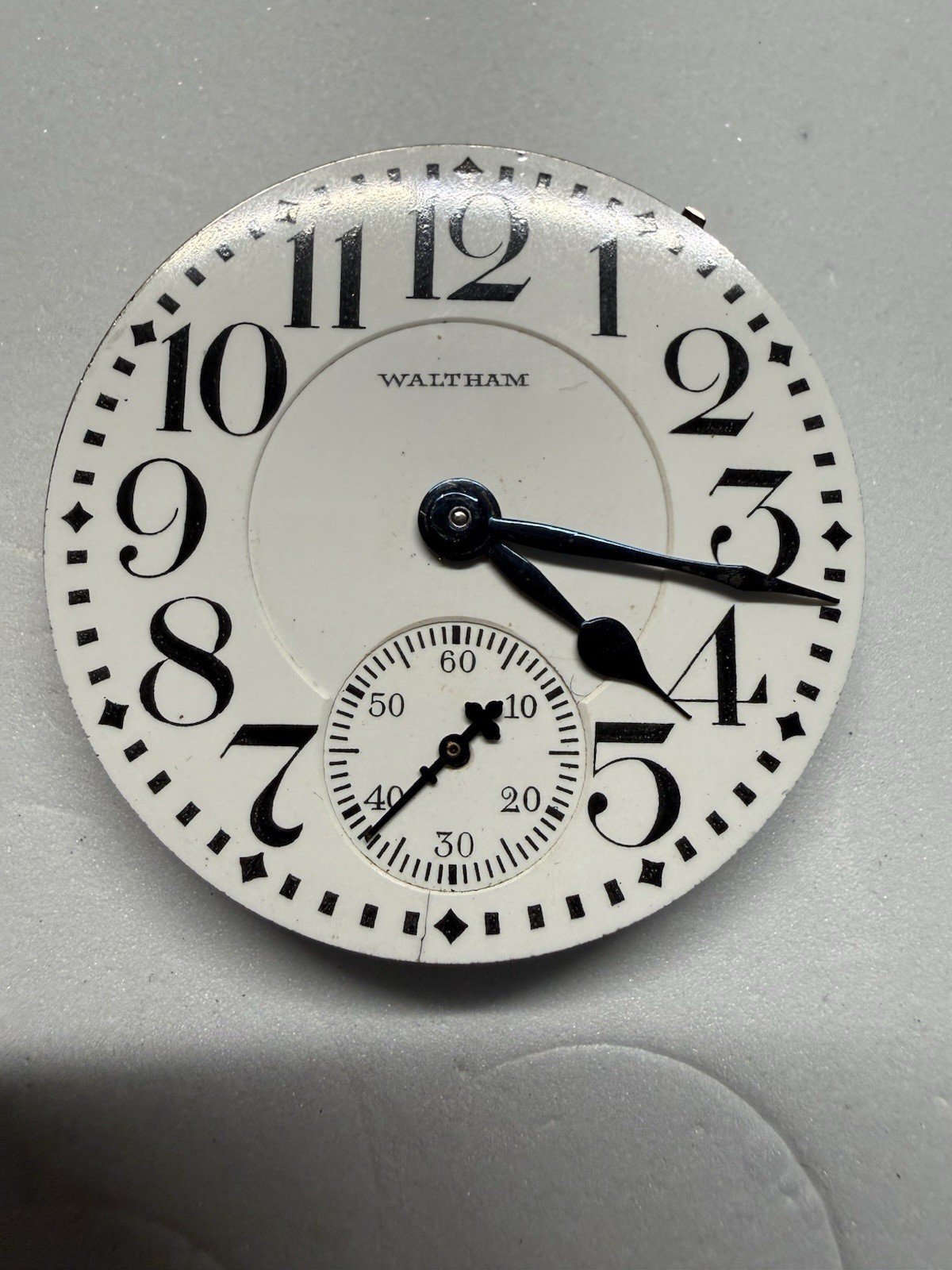 Waltham 16s Crescent St 21j Pocket Watch Movement, For Parts Or Repair