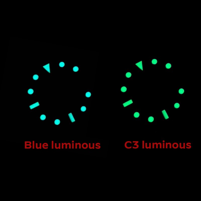 Relax Dial , Gradient blue for NH35 movement bgw9 c3 lume