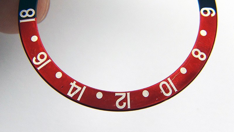 Genuine Rolex GMT-Master II 16710 Slight Faded Red Black Serif Coke Bezel Insert