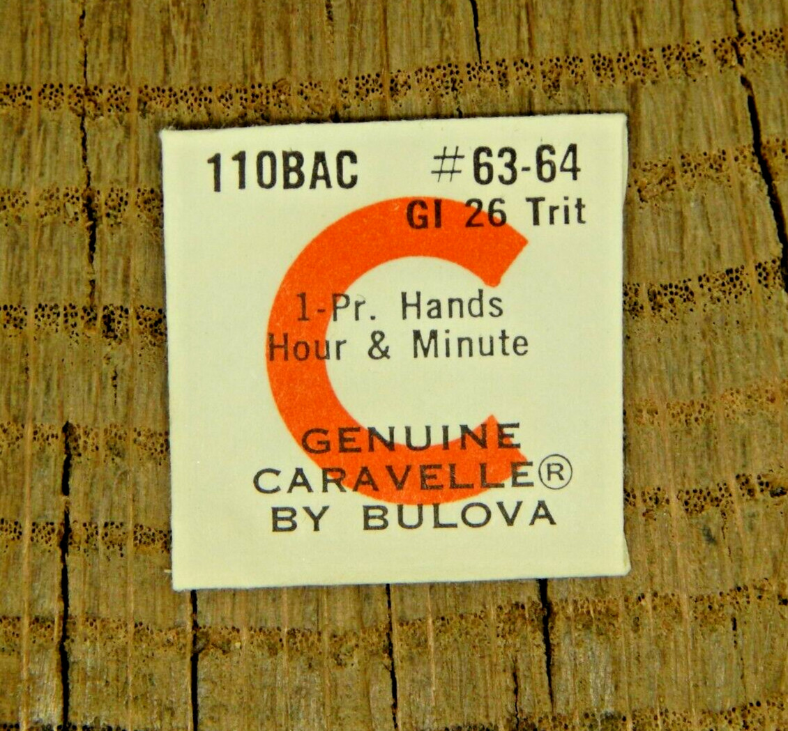 Genuine Caravelle 11OBAC GI 26 TRIT Set of Hands Watch Part 63-64 NOS