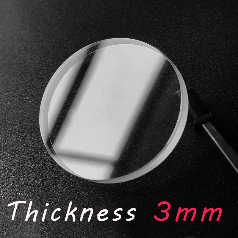 2PCS 3.0mm Flat Round Watch Glass Crystal 25mm to 45mm Mineral Glass Lens Mirror