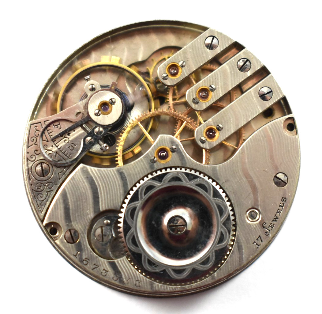 Vintage Illinois Grade 184 16s 17J Hunting Pocket Watch Movement lot.ed