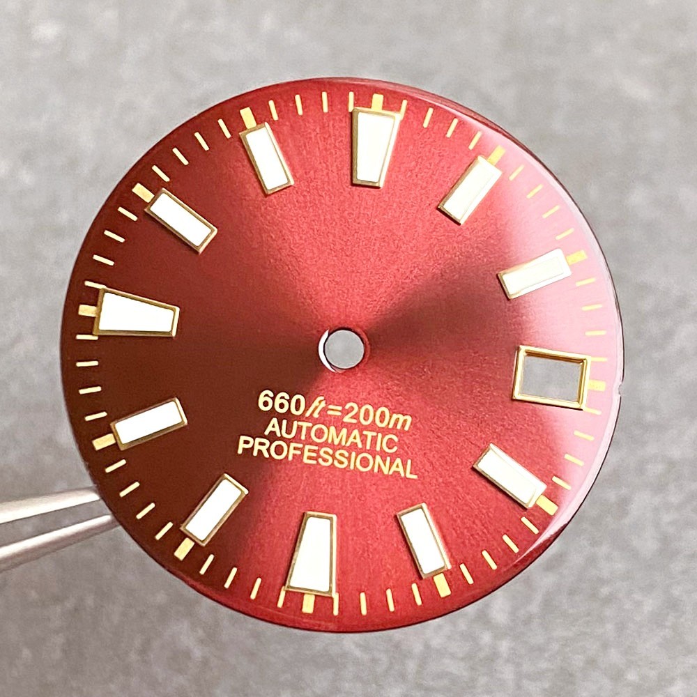 Date window 28.5mm Sunburst Watch Dial Replace Part For NH35 NH36 NH38 Movement