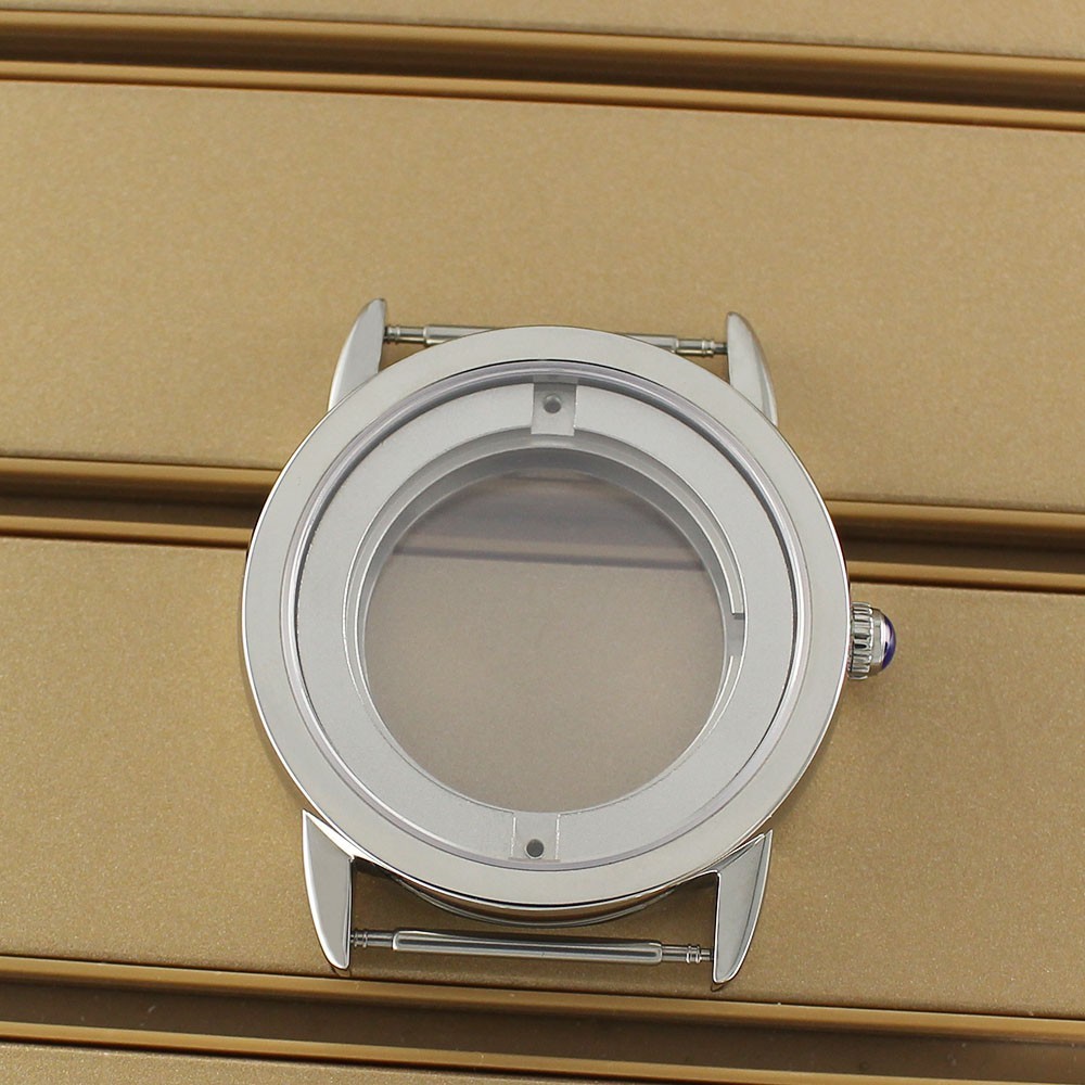 Sapphire 42mm Classic Pilot Watch Case Steel 10ATM For ETA 2824 PT5000 Movement