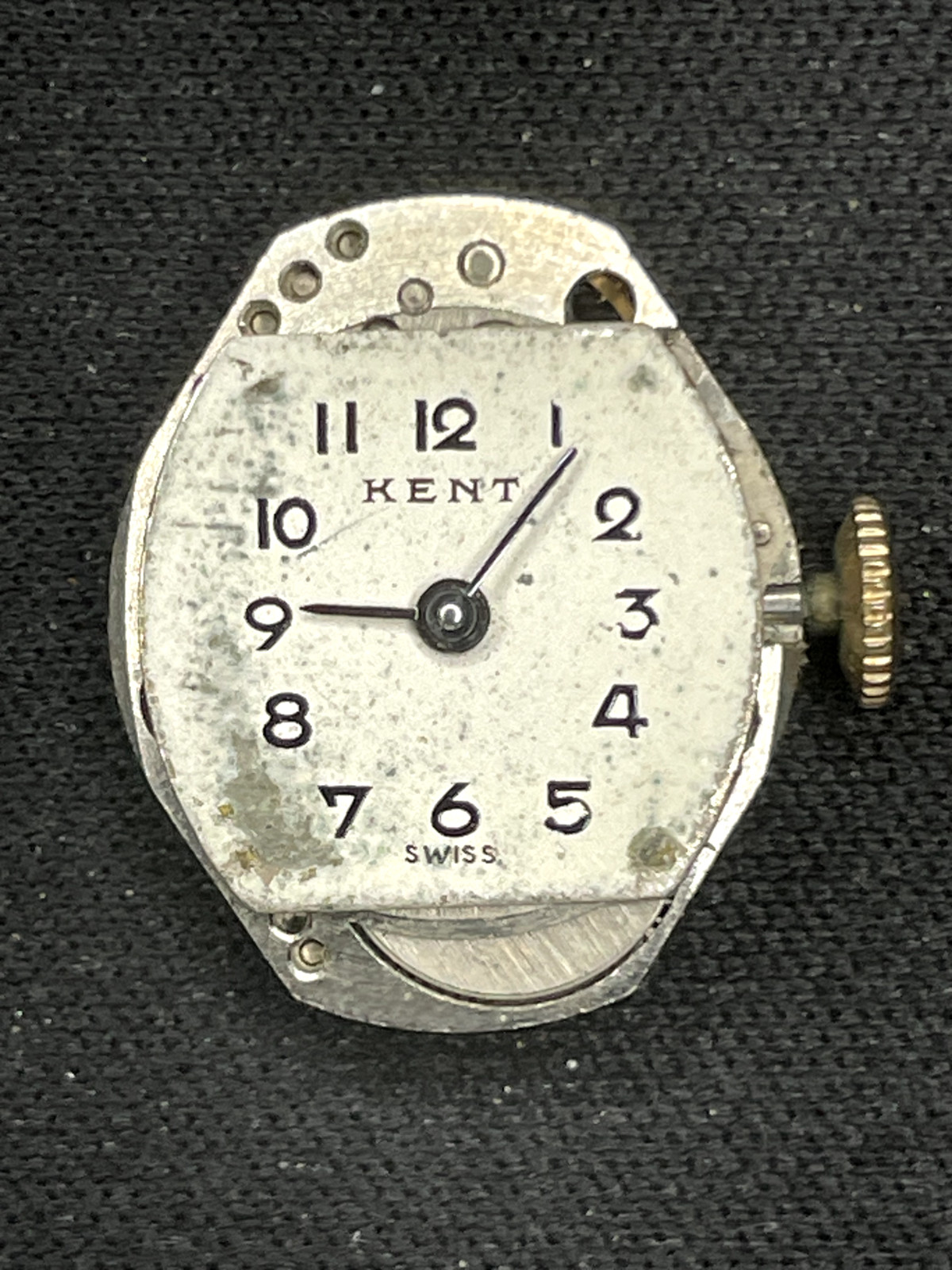 Vintage Mechanical Kent Watch Movement for parts or repair
