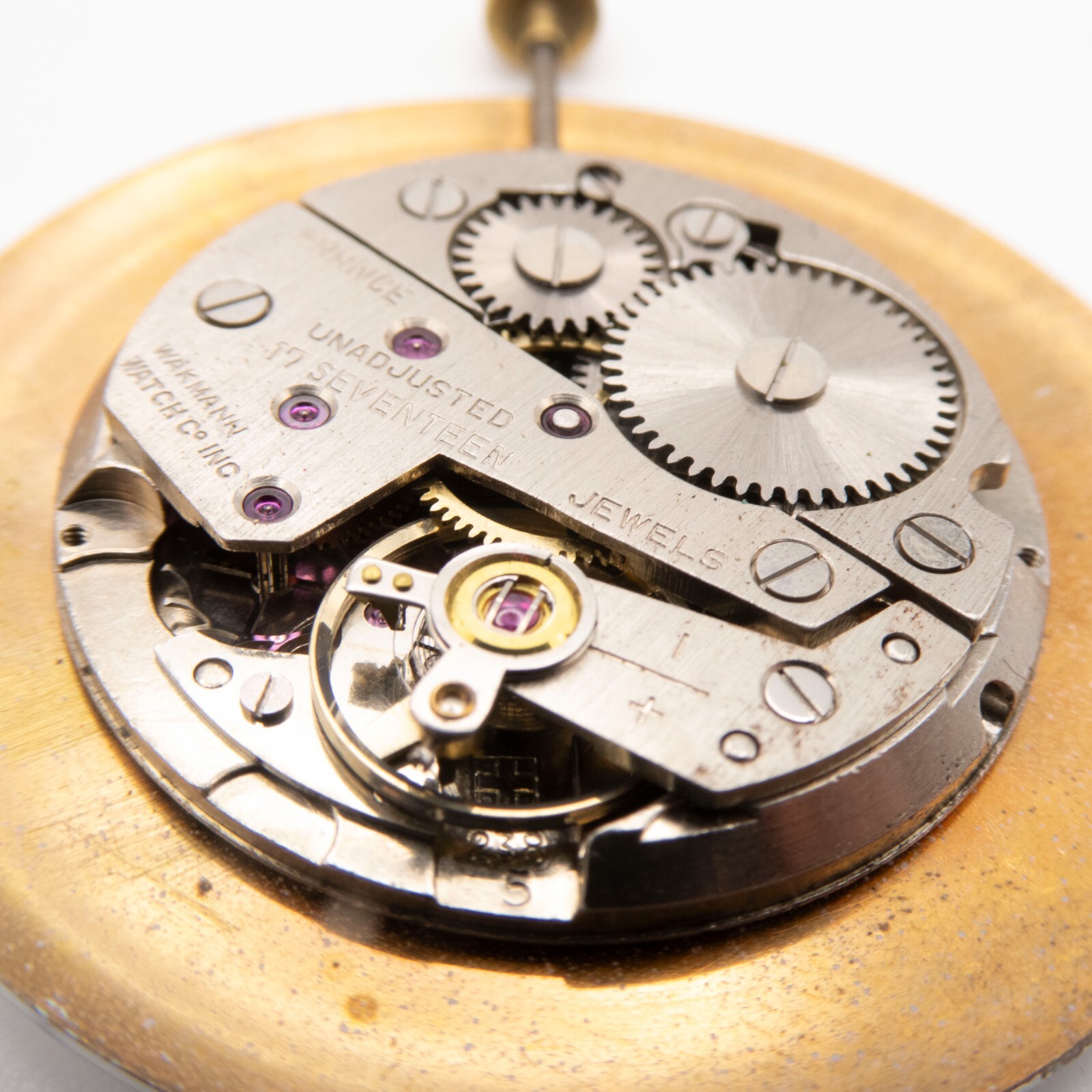 La Mark / Wakmann / Lorsa 238 17-Jewel Antique Pocket Watch Movement, Keeps Time