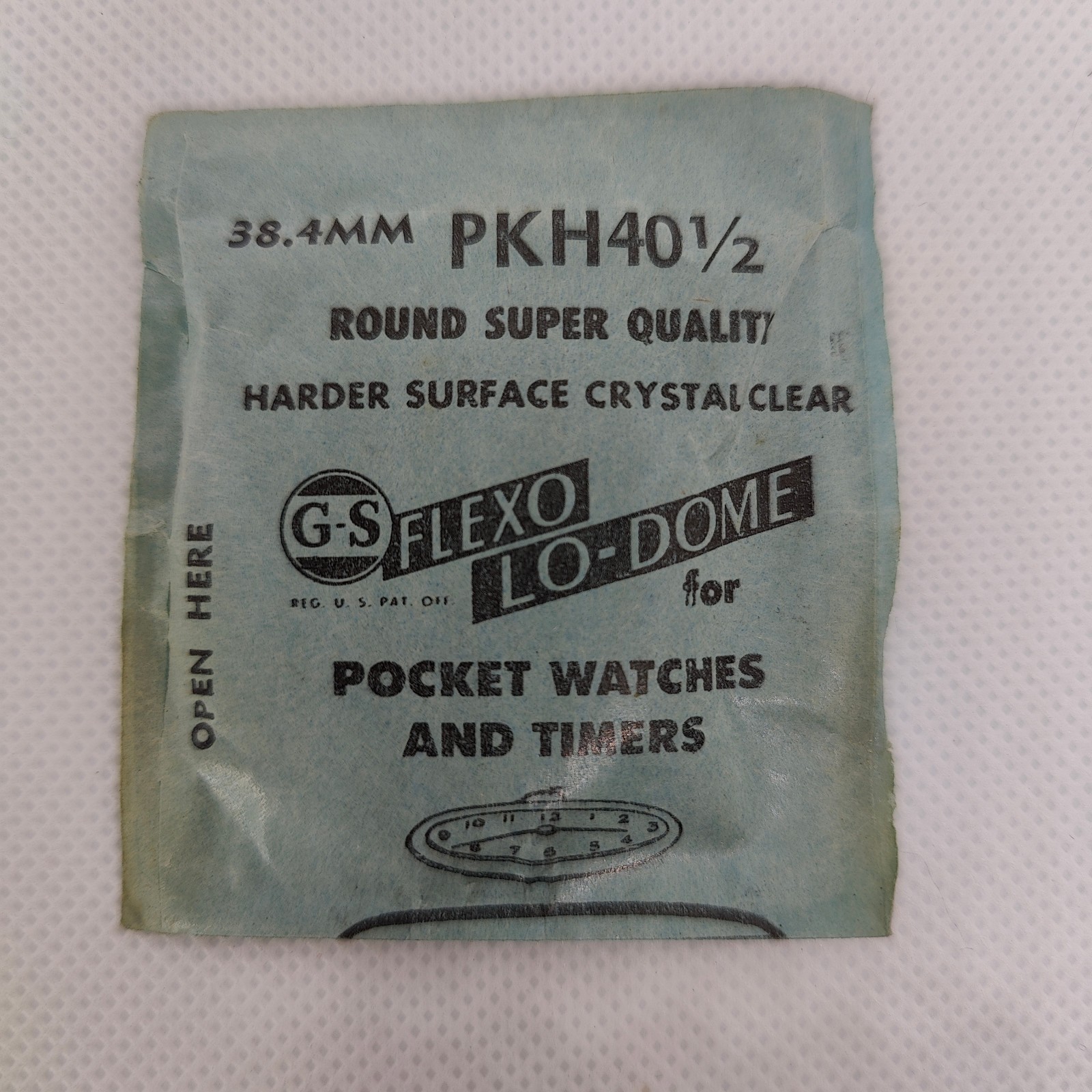 GS Flexo Lo-Dome Pocket Watch Crystals – Choose Part #