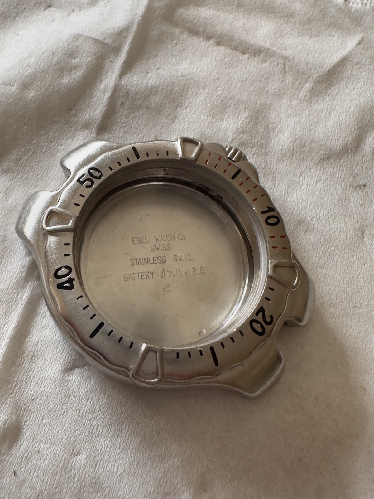 Ebel Sportwave Ref. 6187541 Stainless Steel Case Only – Genuine – For Parts/Repa